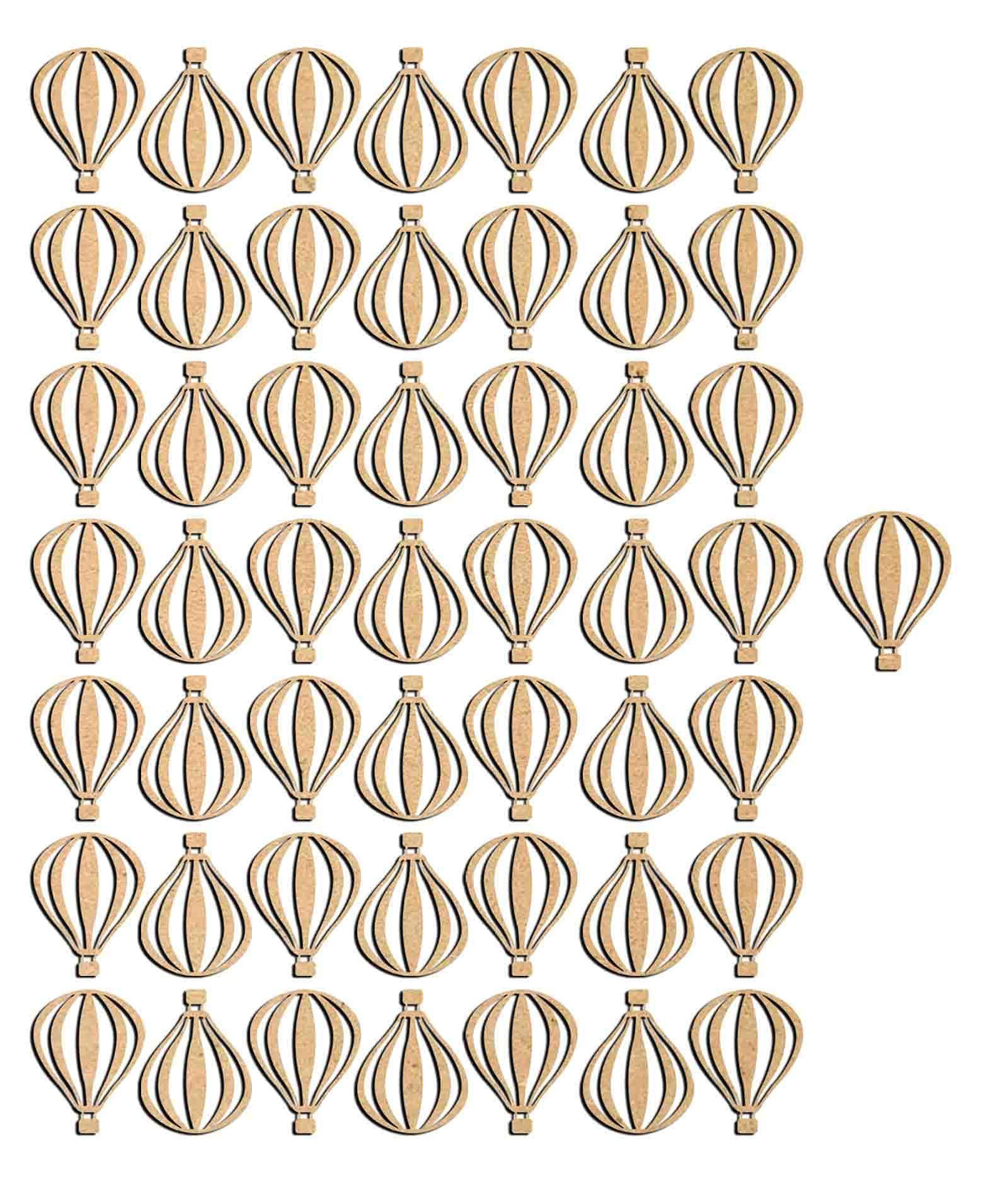 Haoser 3mm Wooden Ballon Cutouts for Scrapbooking Arts Crafts DIY Decoration Display Décor - Haoser