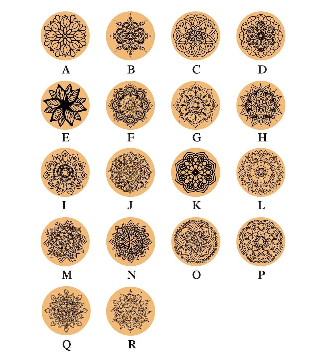 Curious Button Unfinished Wooden Mandala Coaster for DIY, 10cm Pack of 4 Round Wooden Pine MDF Cutouts Unfinished Engraved Coaster Cutouts, Painting Wood Craft, MDF Plains, DIY Art Work (Pattern-A) - Haoser