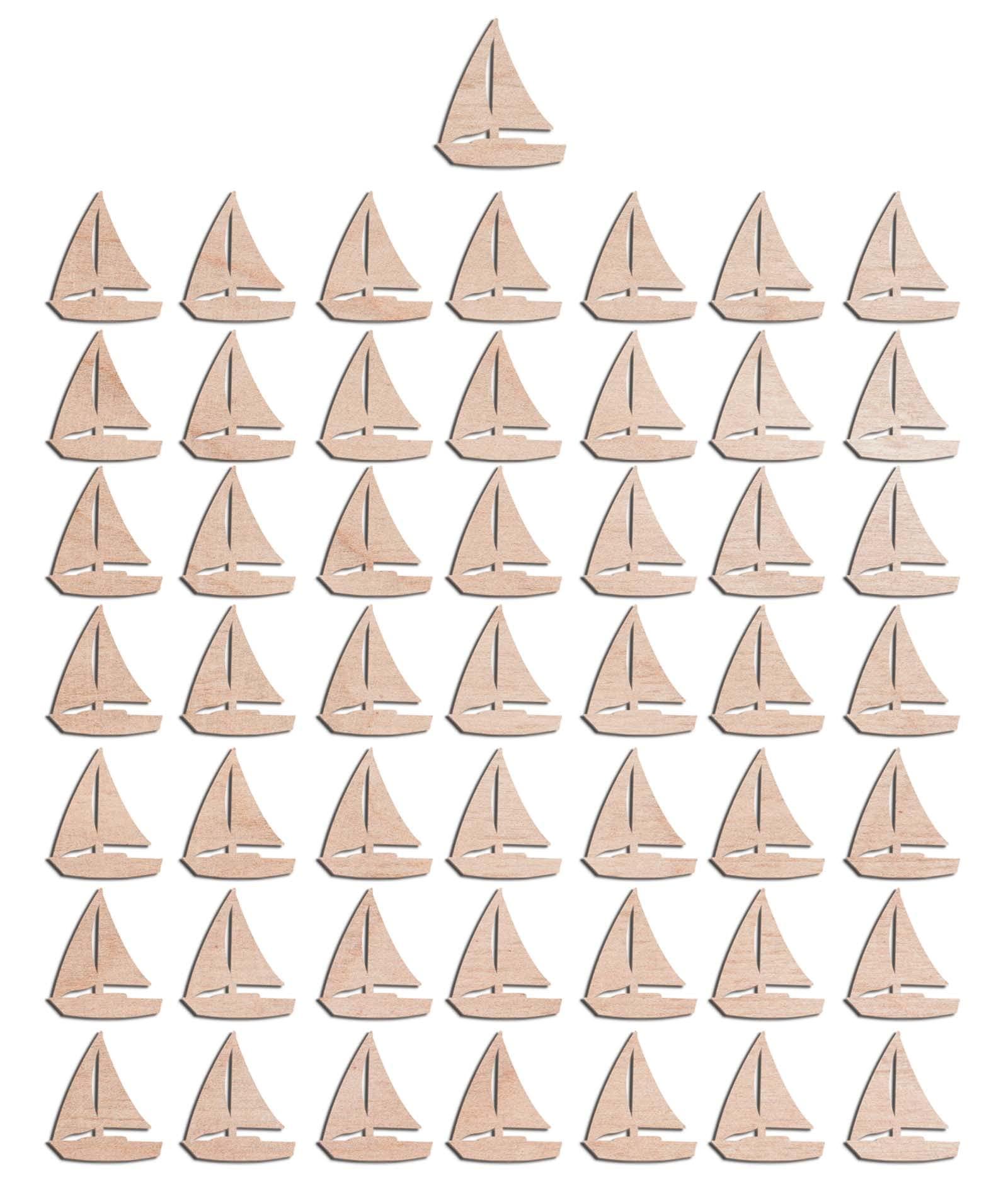 Haoser 3mm Wooden Boat Cutouts for Scrapbooking Arts Crafts DIY Decoration Display Décor - Haoser