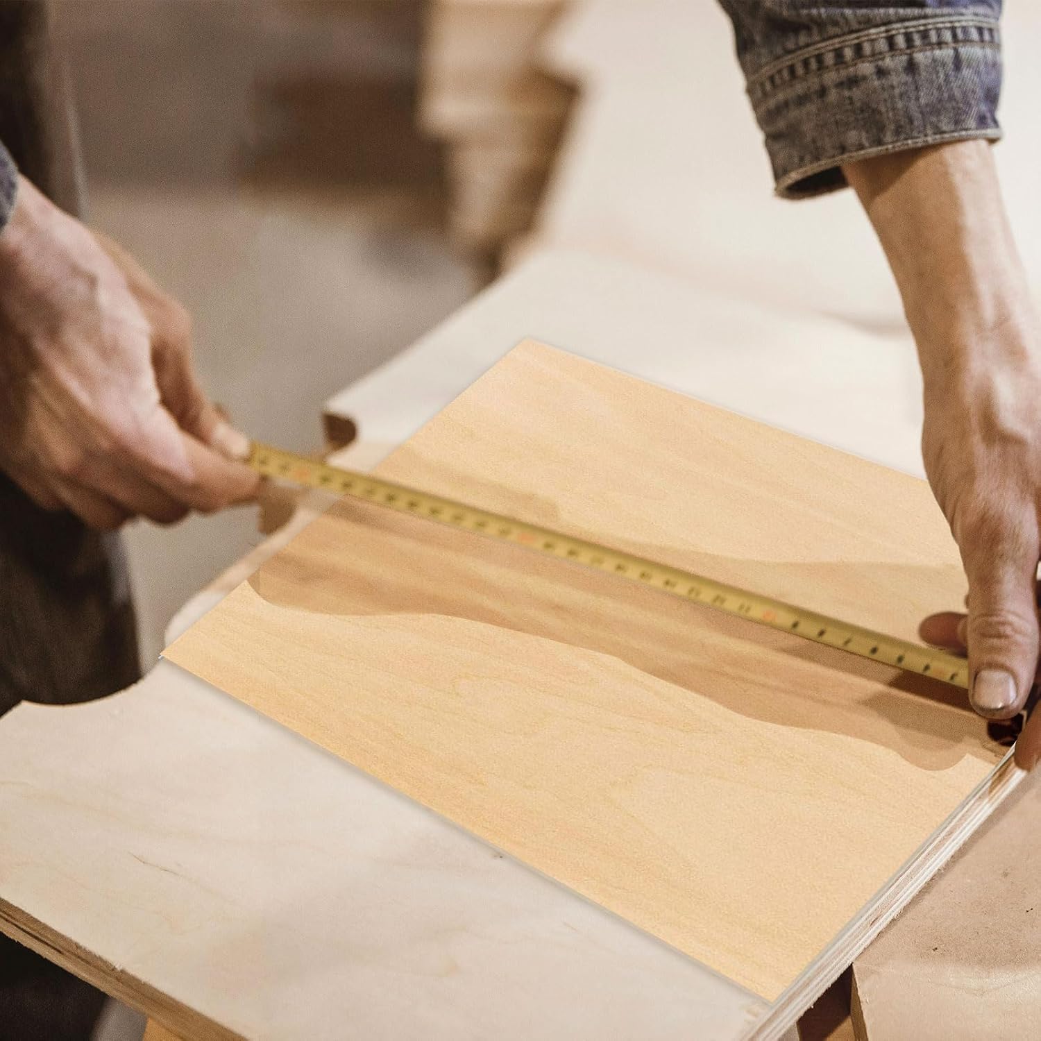 25 Pcs MDF Sheets, Basswood Sheets, Blank Wood Slices, Natural Wooden Rectangle for Wood Craft, Pyrography Kit