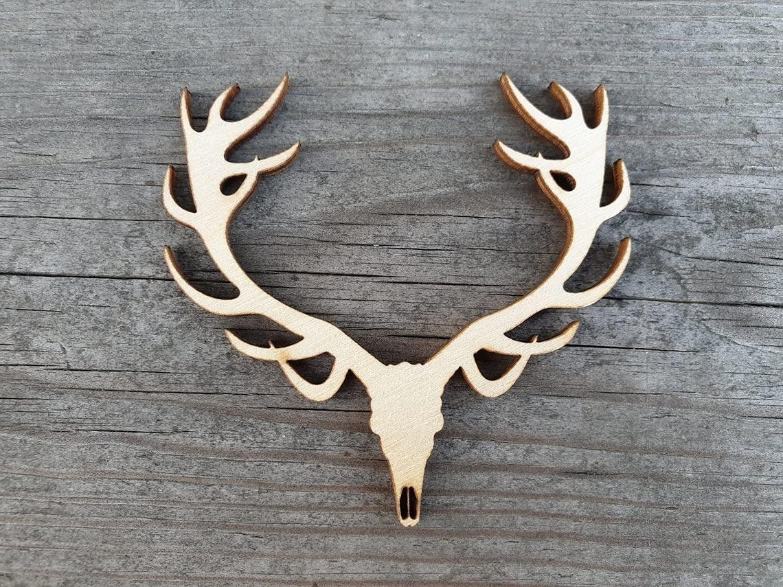 Haoser 3mm Wooden Horn Cutouts for Scrapbooking Arts Crafts DIY Decoration Display Décor - Haoser