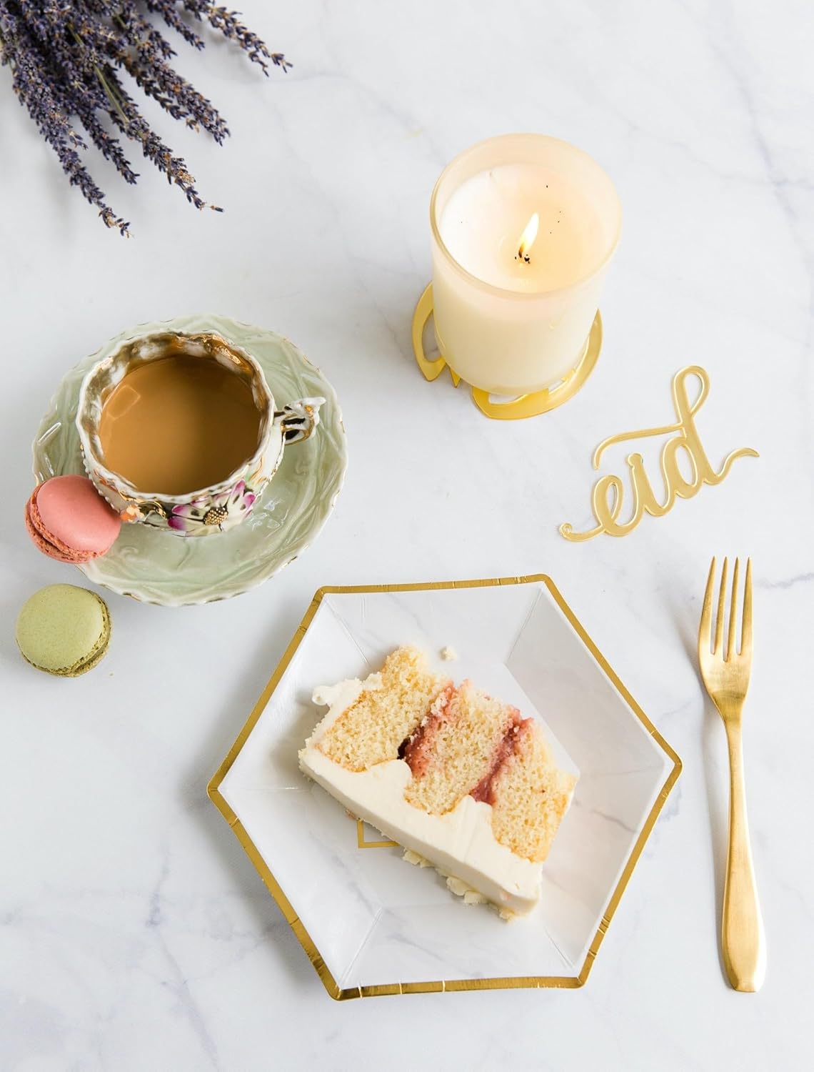 Acrylic “Eid” Calligraphy Tag – Islamic Festive Ornament for Ramadan & Eid Mubarak Decor | 2D Flat Arabic Art Hanging or Craft Tag