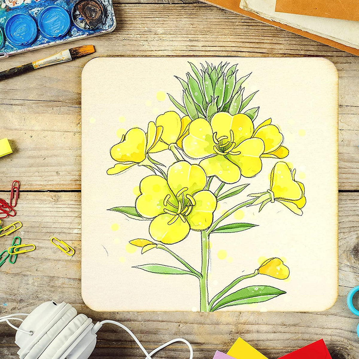 Haoser 10 Pieces 9 Inches Unfinished Wood Pieces Square Blank Round Corners Wooden Sheets for DIY Arts Craft Project - Haoser
