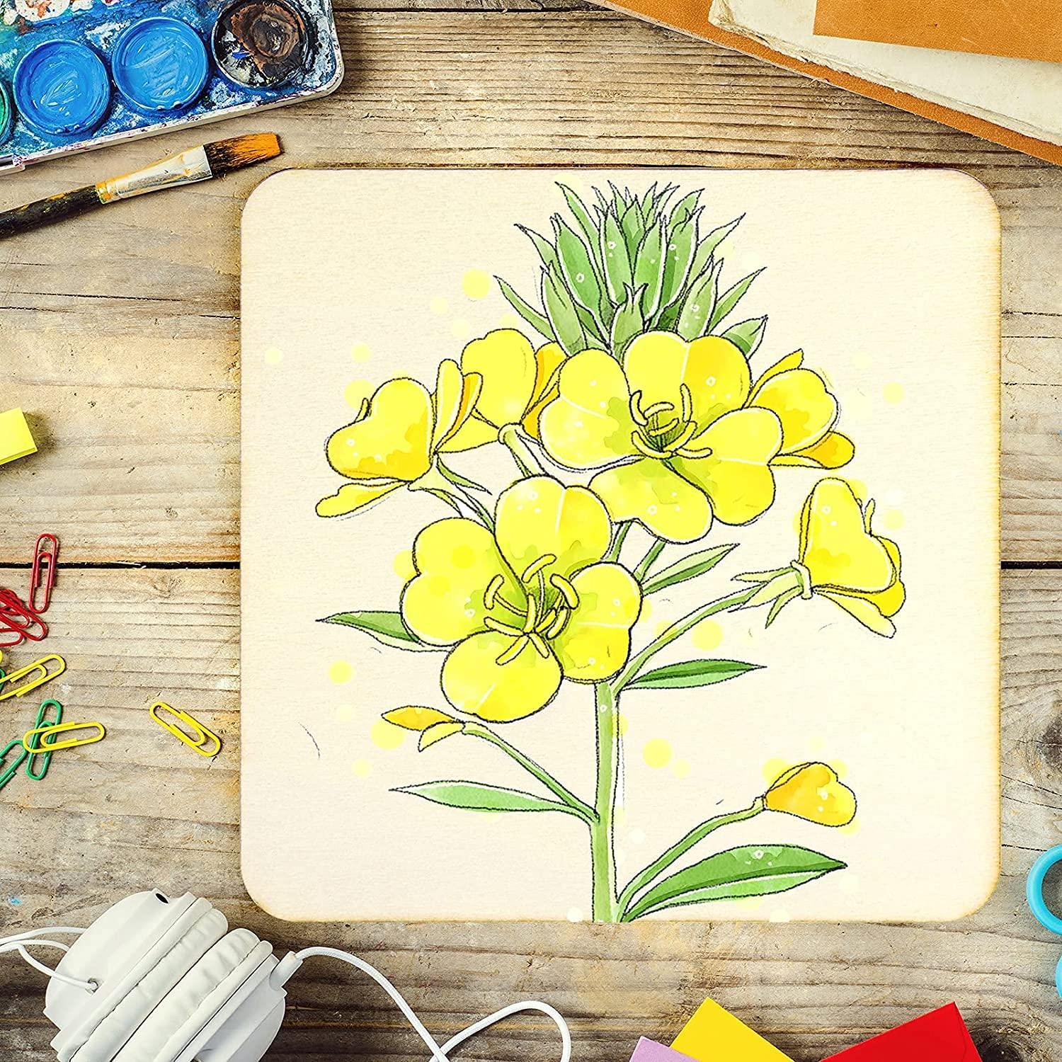 Haoser 10 Pieces 9 Inches Unfinished Wood Pieces Square Blank Round Corners Wooden Sheets for DIY Arts Craft Project - Haoser