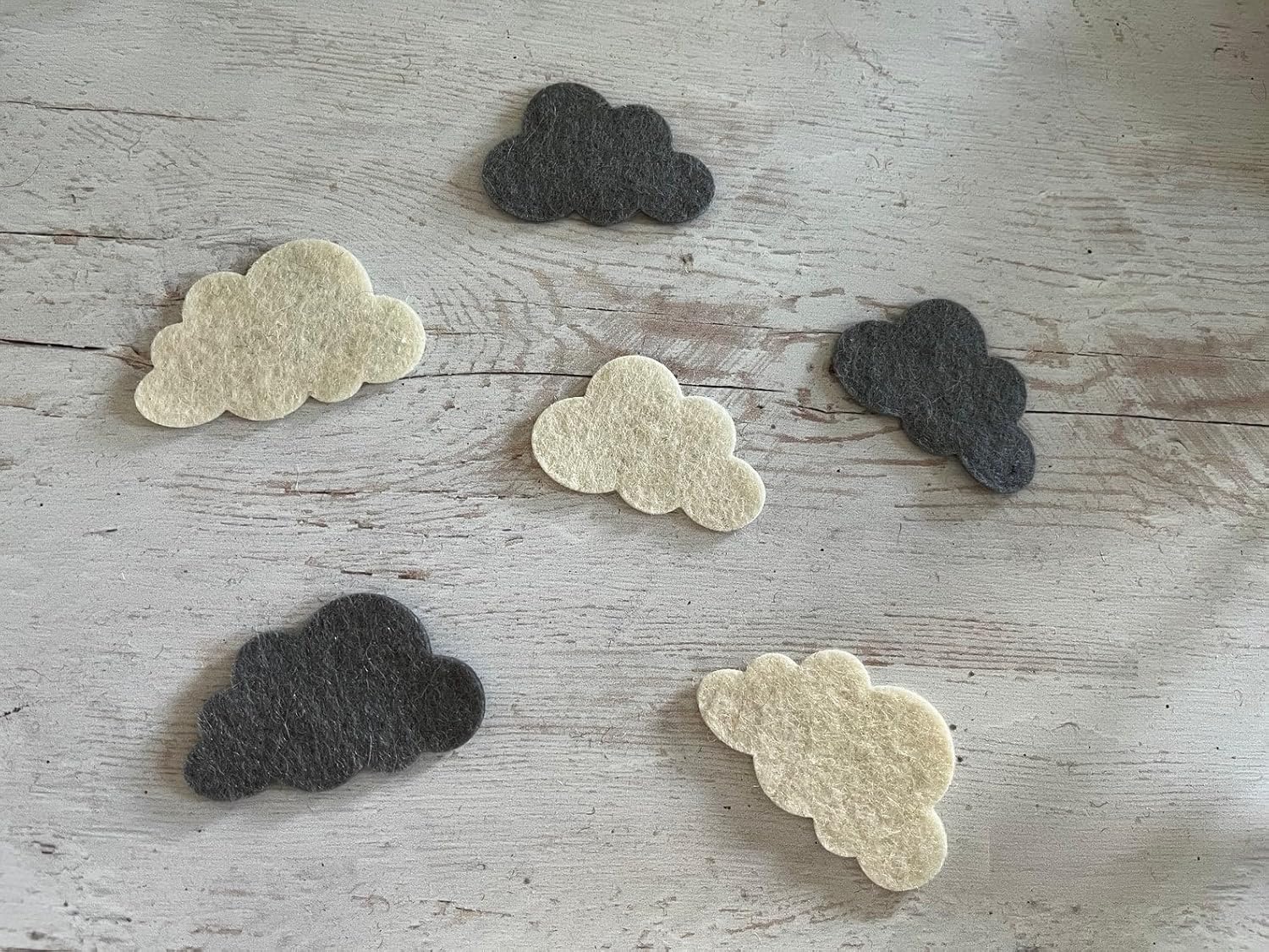 10 Pcs Felt Cloud Die Cuts for DIY Craft & Decoration | Soft Felt Cloud Shapes