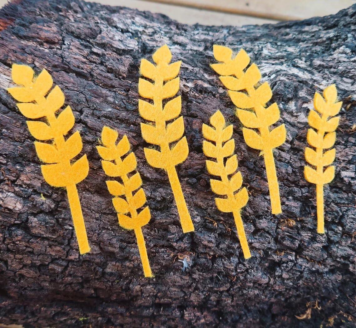Haoser Wheat Spike Felt Die Cut Sewing Pattern Craft Supplies Sewing Craft Projects Decor Easter-20 pc