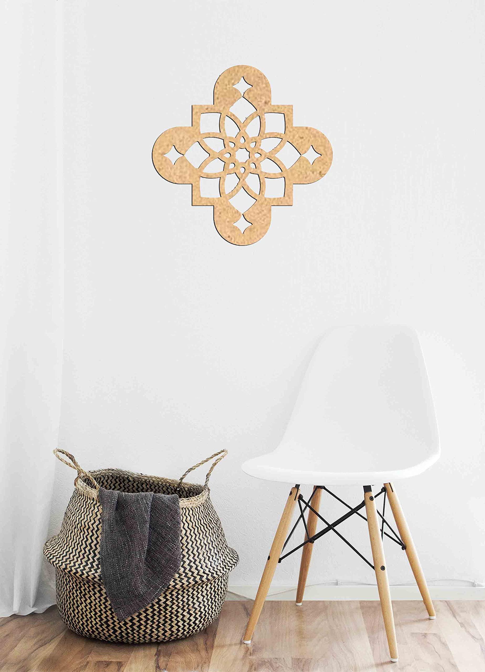 Haoser Birch Ply-3mm Wooden Panel for Room Divider/Partition, Wall Decor Pack of 1 Geometric Laser Cut Carved Panel  (Panle-17) - Haoser