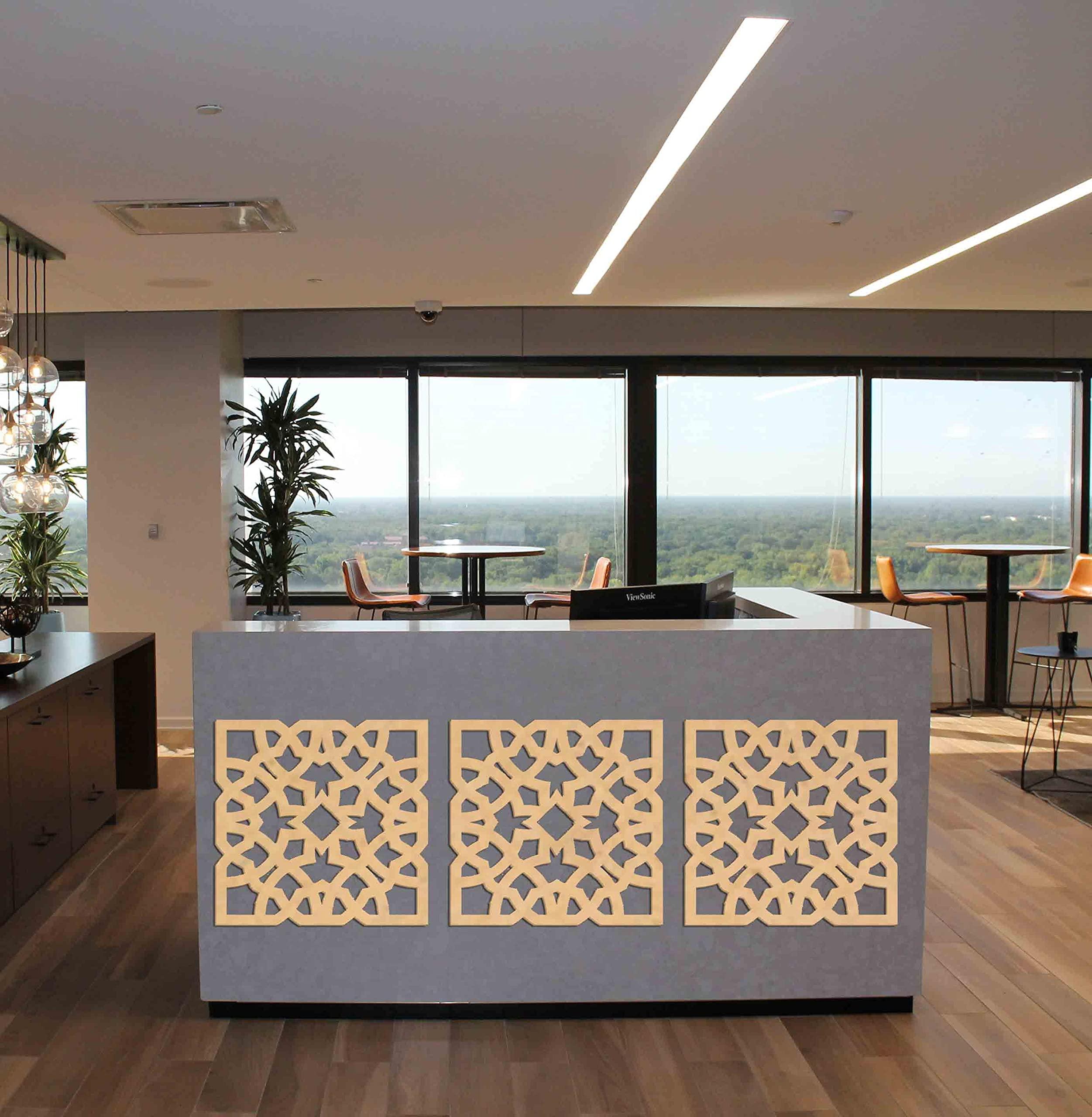 Haoser Birch Ply-3mm Wooden Panel for Room Divider/Partition, Wall Decor Pack of 1 Geometric Laser Cut Carved Panel  (Panle-9) - Haoser