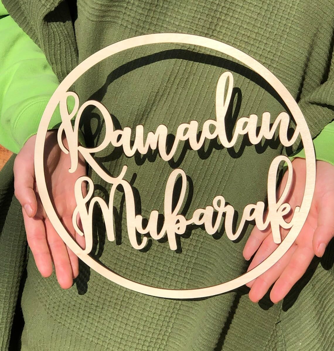 Curious Button Set of 1 Eid Decorations Ramadan Door Decor EID Mubarak Decorations Laser Cut Place Setting Bismillah Inshallah Sign Mubarak Sign Ramadan Sign.