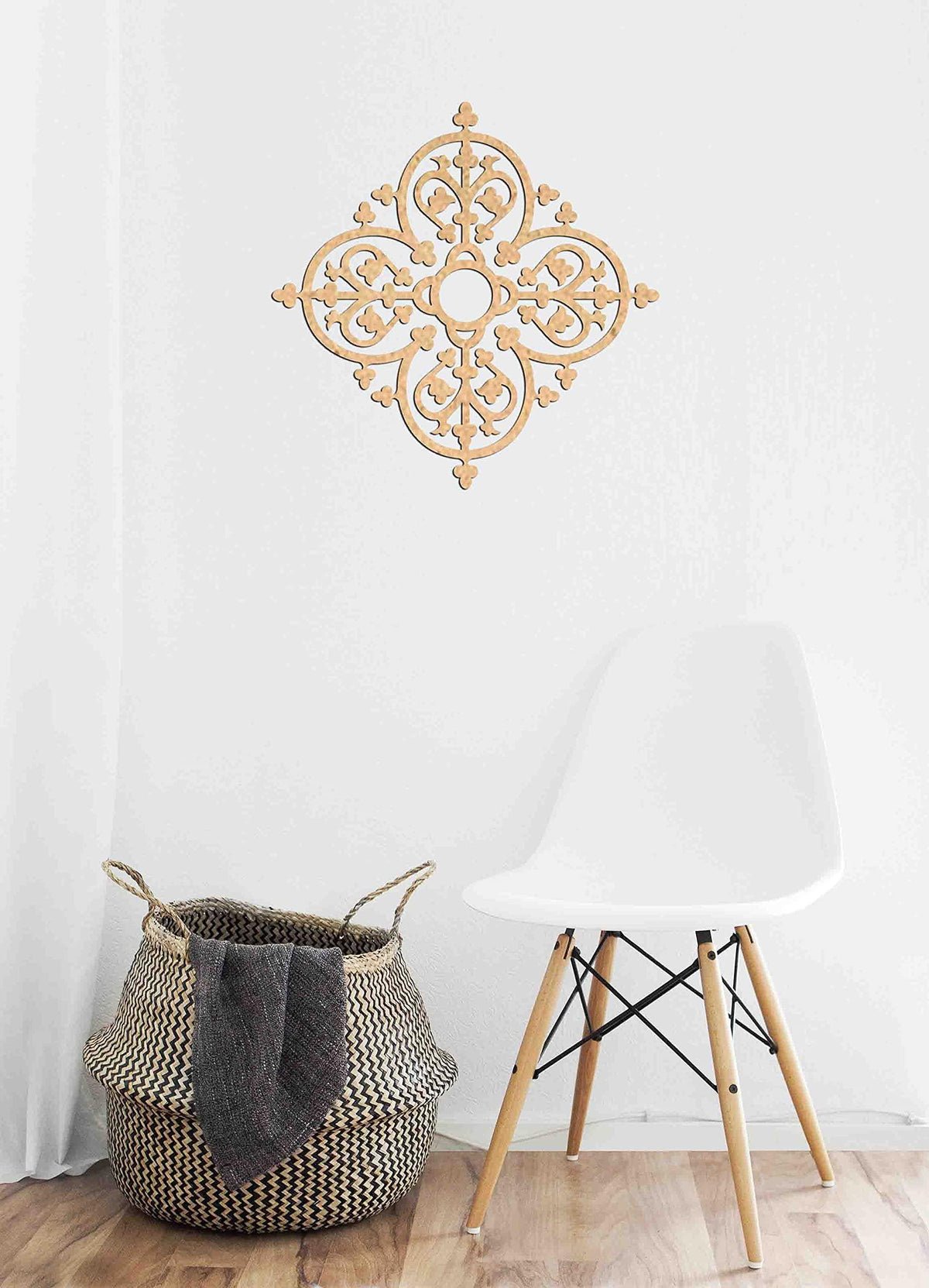 Haoser Birch Ply-3mm Wooden Panel for Room Divider/Partition, Wall Decor Pack of 1 Geometric Laser Cut Carved Panel  (Panle-8) - Haoser