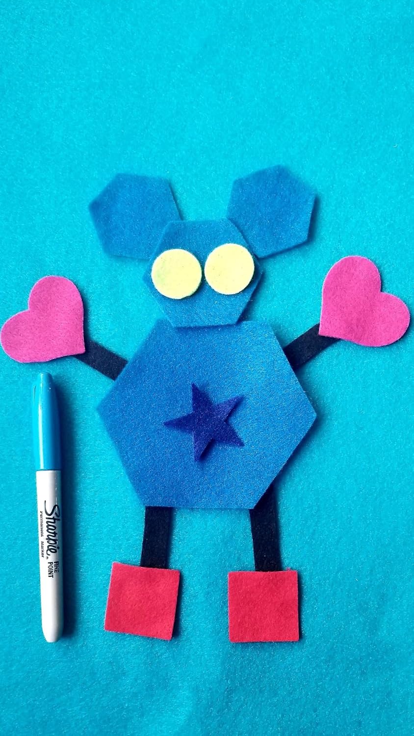 Felt Shapes Graduated Size Set – 24 Pcs | Preschool Learning Game