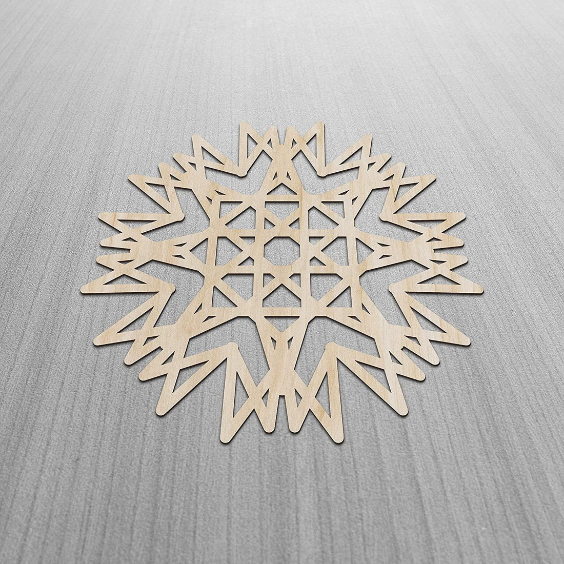 Haoser Mandala Wooden Wall Art, Whirl Look Lattice Abstarct Geometric, Birch Wood Plywood Rustic Wall Art Accent for Hallway Bedroom Living Room Cafes and Offices (Mandala Design-17_30CM) - Haoser