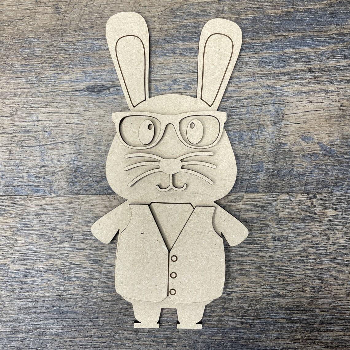 Haoser Easter Bunny with Custom Faces and Clothes for DIY Craft Kits, Kids Coloring kits-24 pc - Haoser