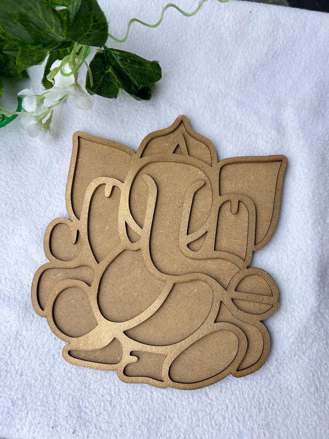 MDF Ganesh Rangoli Stencil for Diwali Decoration | Reusable Eco-Friendly Rangoli Template for Kids Arts & Crafts