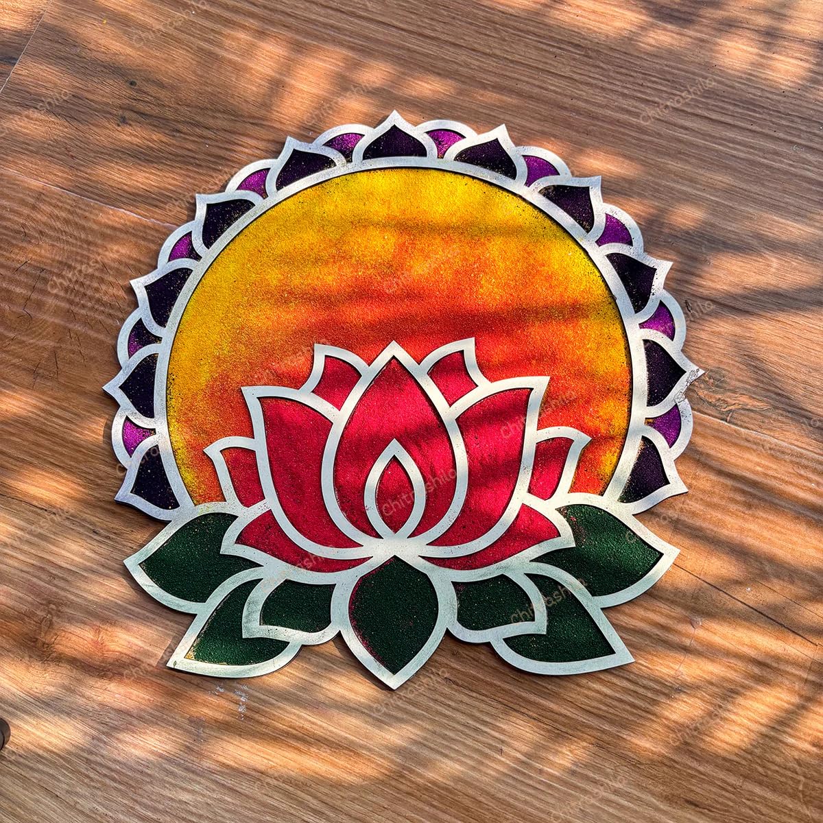 Wooden MDF Rangoli for Diwali Decoration | 12x12 Inch Pine MDF Rangoli Art | Reusable Craft Base for Mandala & Lippan Art Festive Decor Plate for Floor or Wall