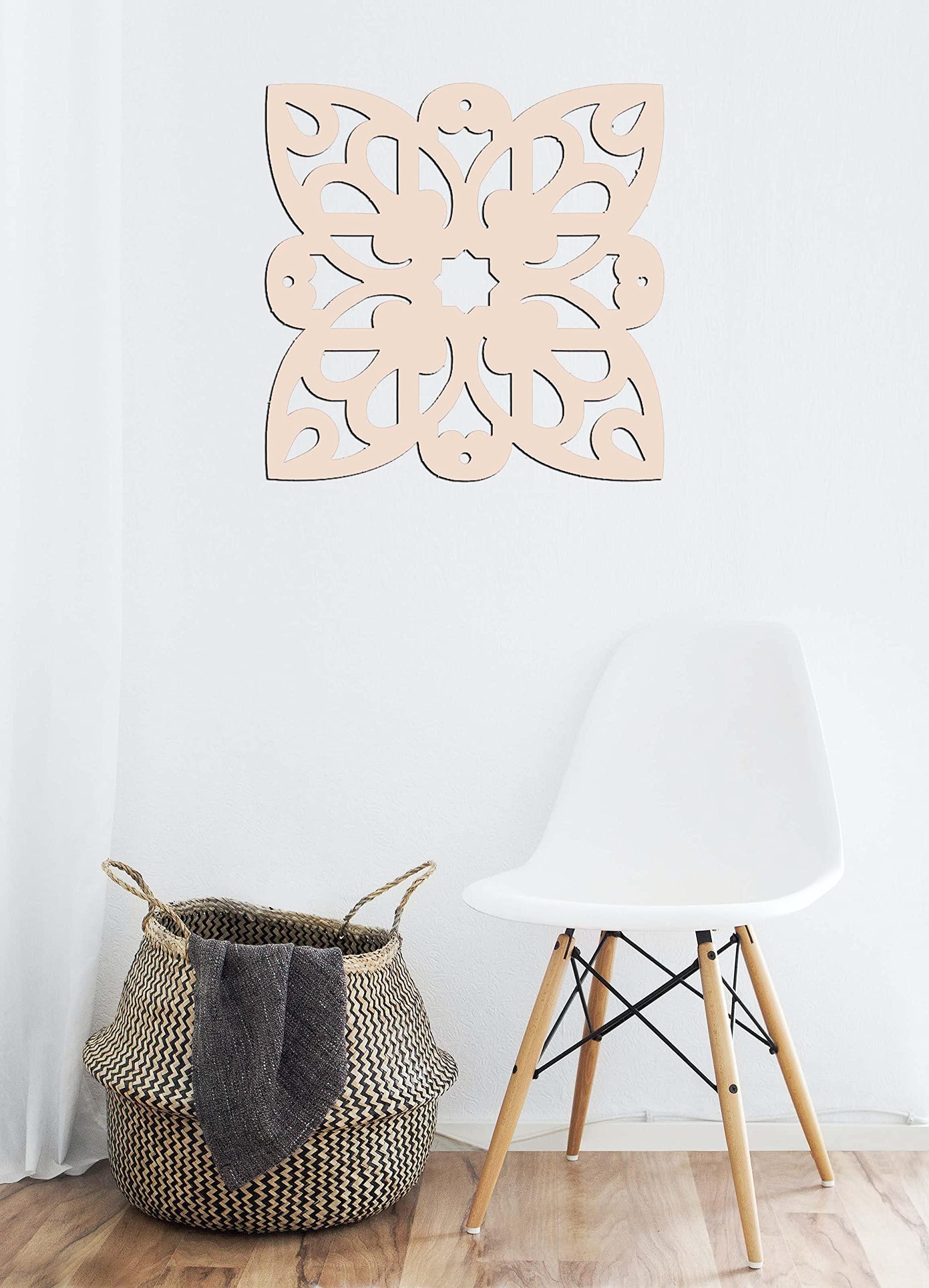 Haoser Pack of 1 Laser Cut Carved Panel for Room Partition/Divider Room, Wall Hanging (Square Panel-15) - Haoser