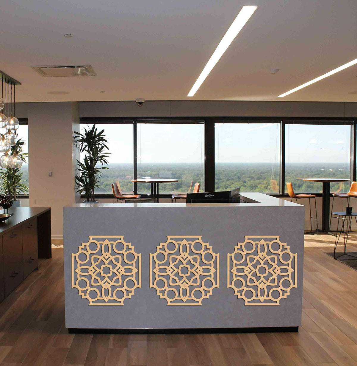 Haoser Birch Ply-3mm Wooden Panel for Room Divider/Partition, Wall Decor Pack of 1 Geometric Laser Cut Carved Panel  (Panle-14) - Haoser
