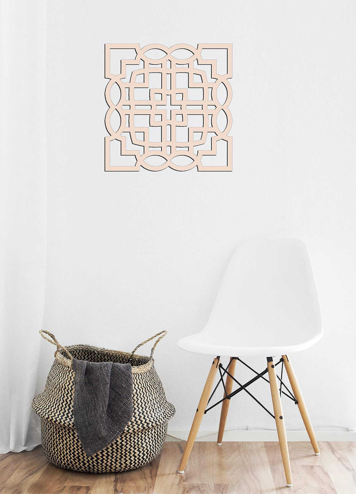 Haoser Wall Hanging Wooden Carved Panel for Room Partition, Cabinet Doors, Windows (Square Panel-6) - Haoser