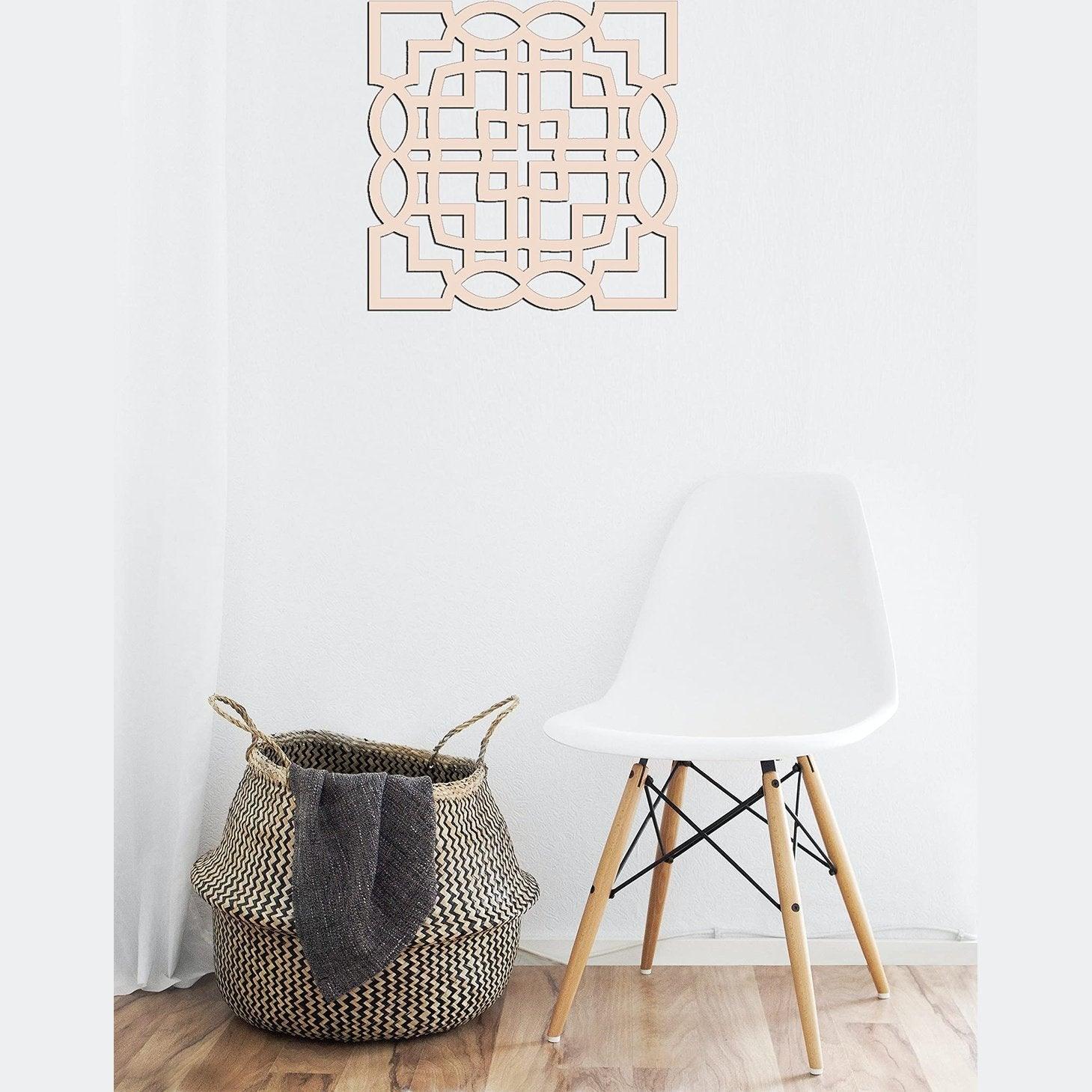 Haoser Birch Ply-3mm Wooden Panel for Room Divider/Partition, Wall Decor Pack of 1 Geometric Laser Cut Carved Panel  (Panle-6) - Haoser