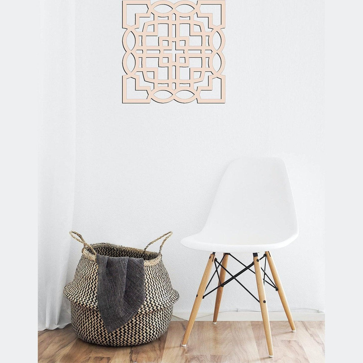Haoser Birch Ply-3mm Wooden Panel for Room Divider/Partition, Wall Decor Pack of 1 Geometric Laser Cut Carved Panel  (Panle-6) - Haoser