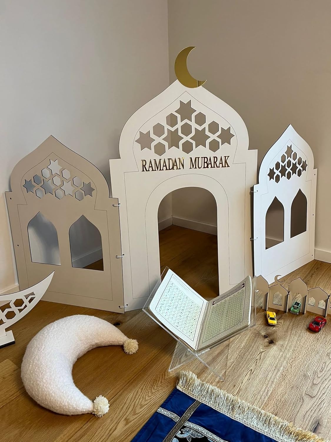 Wooden Play Masjid Mosque for Kids | Islamic Play Mosque Cami Decor | 10 Inch Children’s Mosque Toy for Home