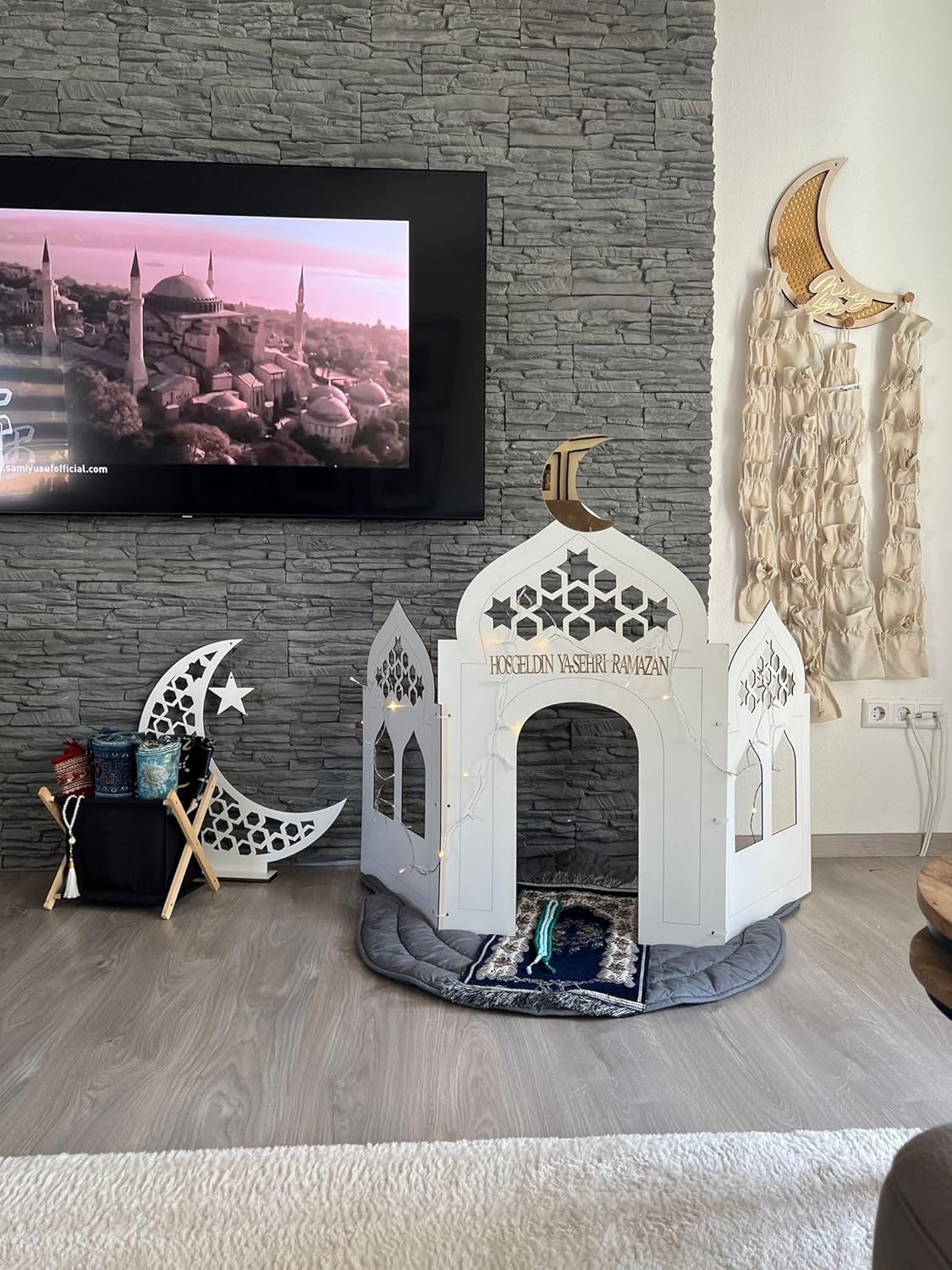 Wooden Play Masjid Mosque for Kids | Islamic Play Mosque Cami Decor | 10 Inch Children’s Mosque Toy for Home