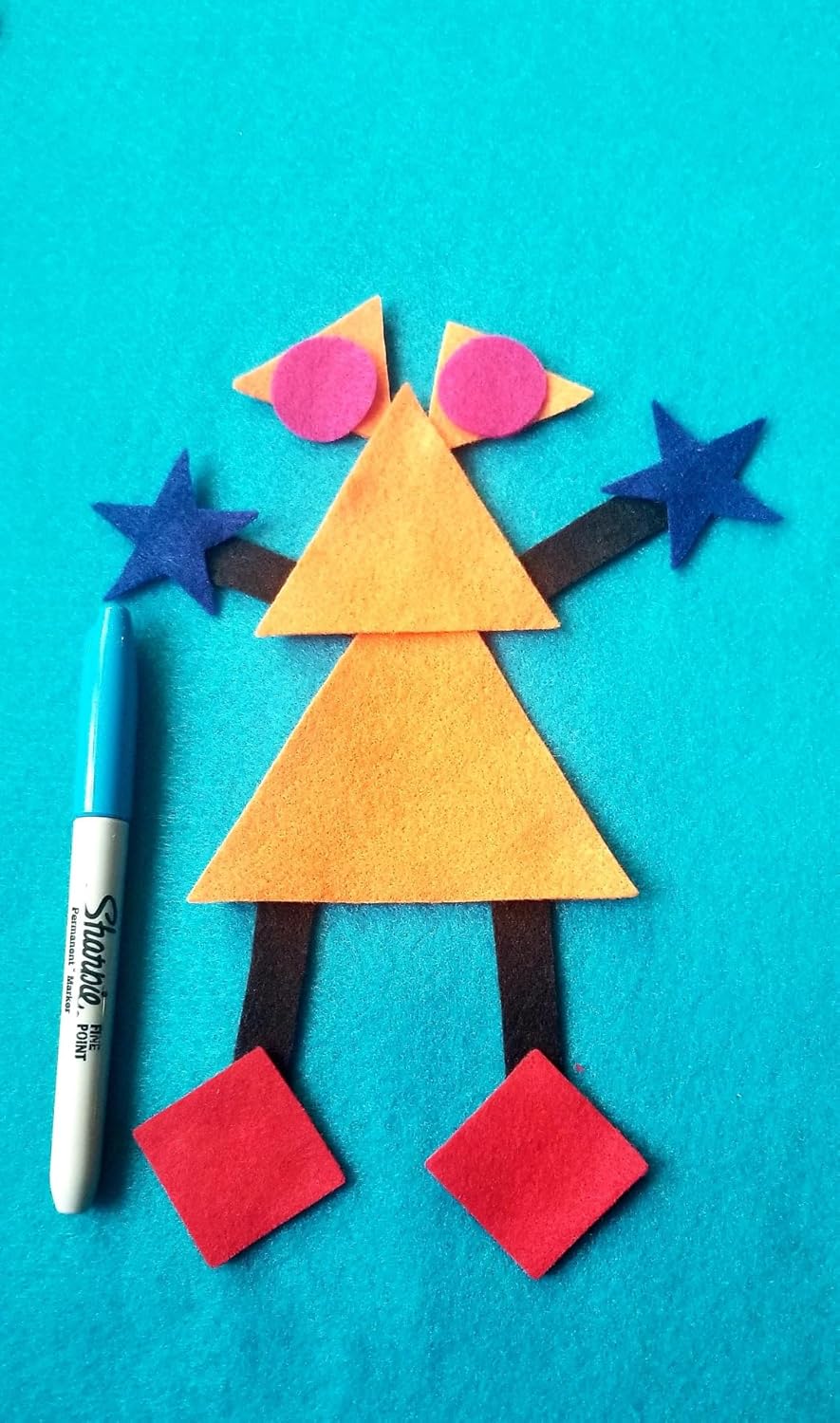 Felt Shapes Graduated Size Set – 24 Pcs | Preschool Learning Game