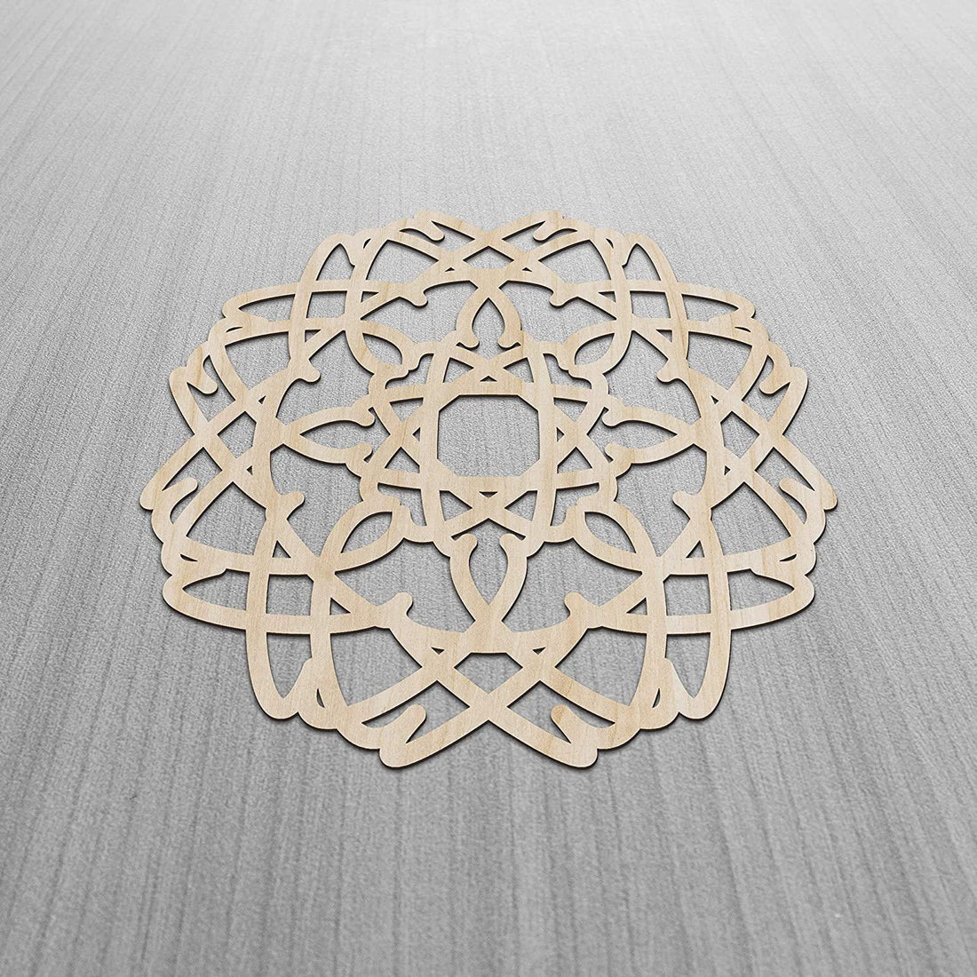 Haoser Mandala Wooden Wall Art, Whirl Look Lattice Abstarct Geometric, Birch Wood Plywood Rustic Wall Art Accent for Hallway Bedroom Living Room Cafes and Offices (Mandala Design-20_30CM) - Haoser