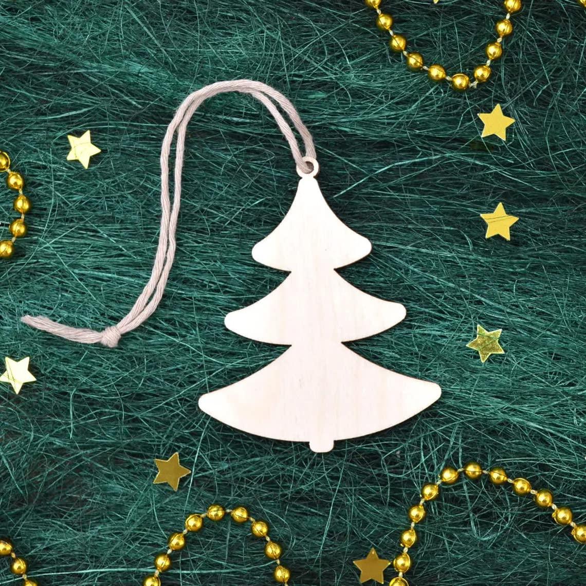Haoser Wooden Christmas Tree Ornaments // Wood Christmas Decoration - Wood Ornaments - Wooden Christmas Ornaments - Wood Christmas Tree Decor - Haoser