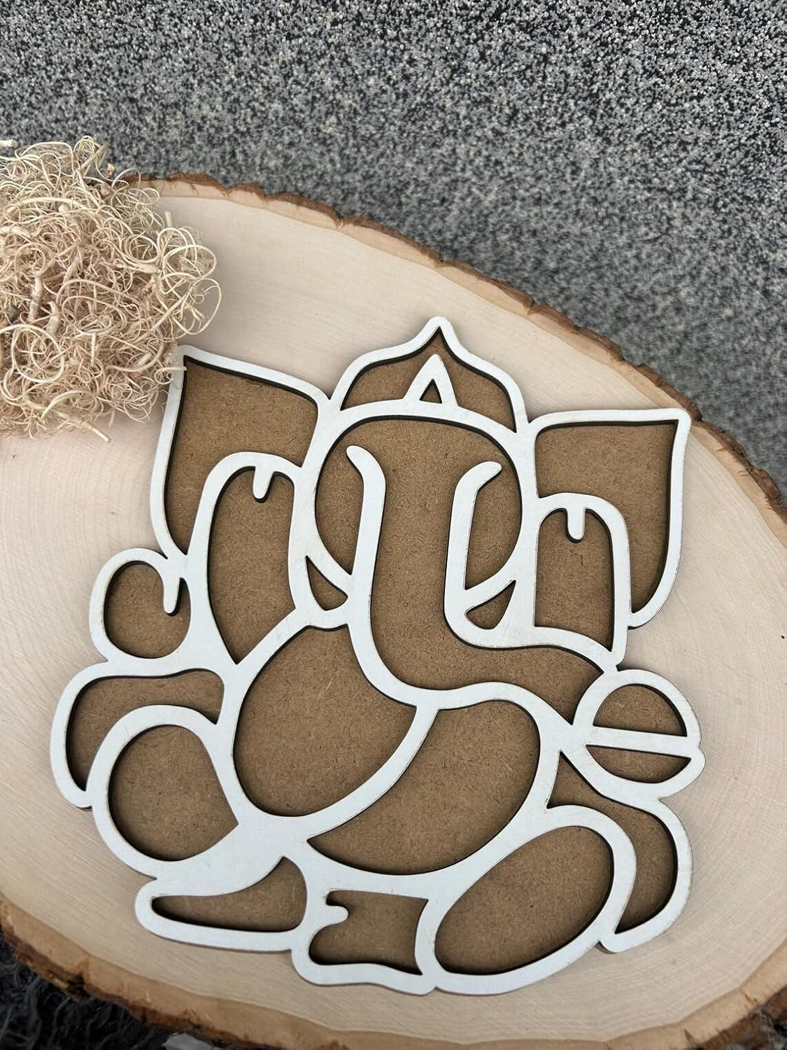 MDF Ganesh Rangoli Stencil for Diwali Decoration | Reusable Eco-Friendly Rangoli Template for Kids Arts & Crafts