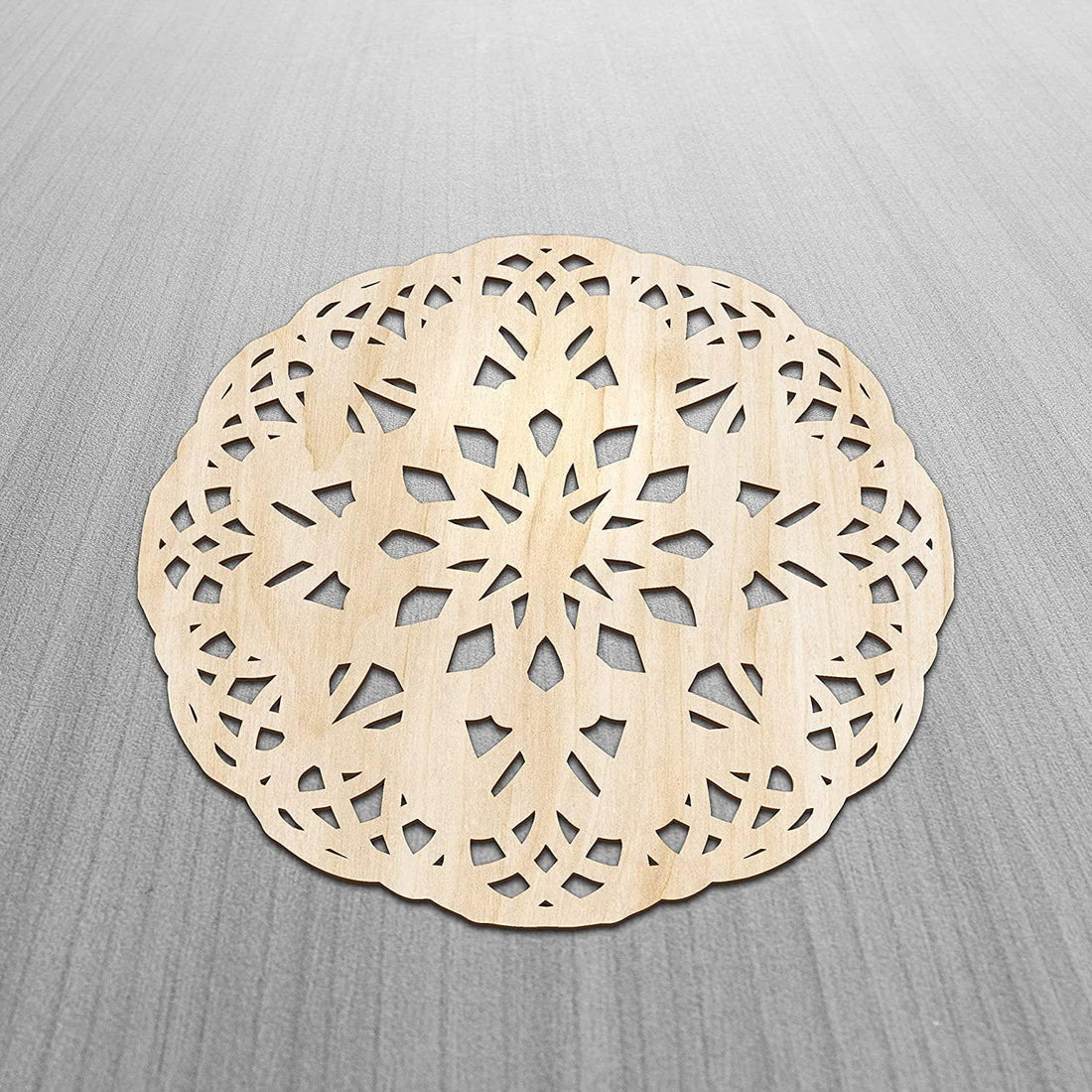 Haoser Mandala Wooden Wall Art, Traditional Star Ornament Polygonal Details, Birch Wood Plywood Rustic Wall Art Accent for Hallway Bedroom Living Room Cafes and Offices (Mandala Design-5_30CM) - Haoser