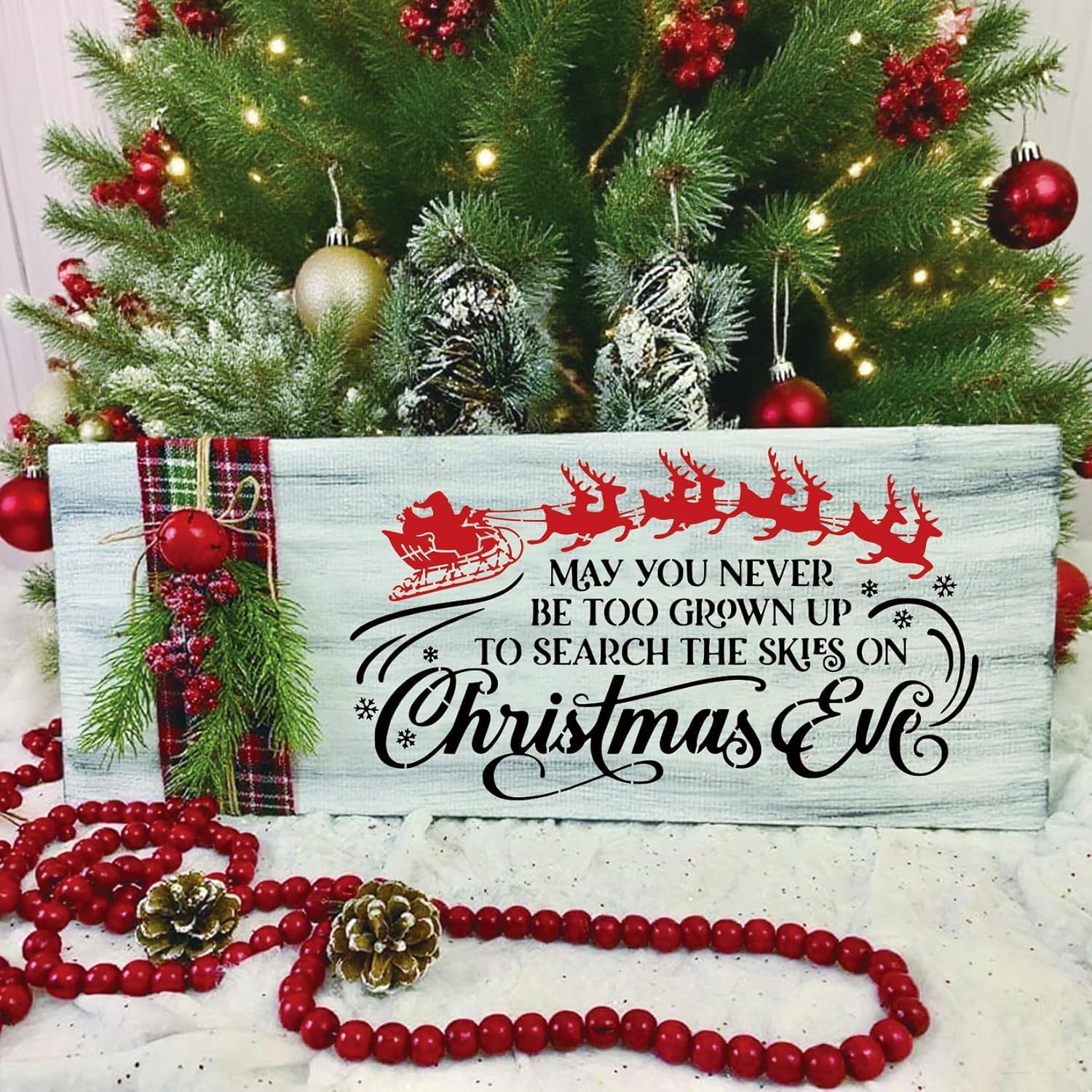 6 Pcs Christmas Doormat Stencils | Reusable Merry Christmas