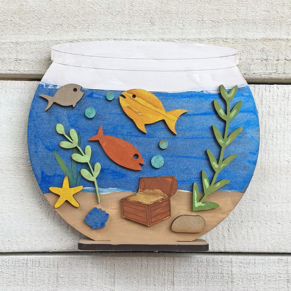 Make-Believe Art & Craft - DIY Kid Craft kit (Fish Bowl) - Haoser