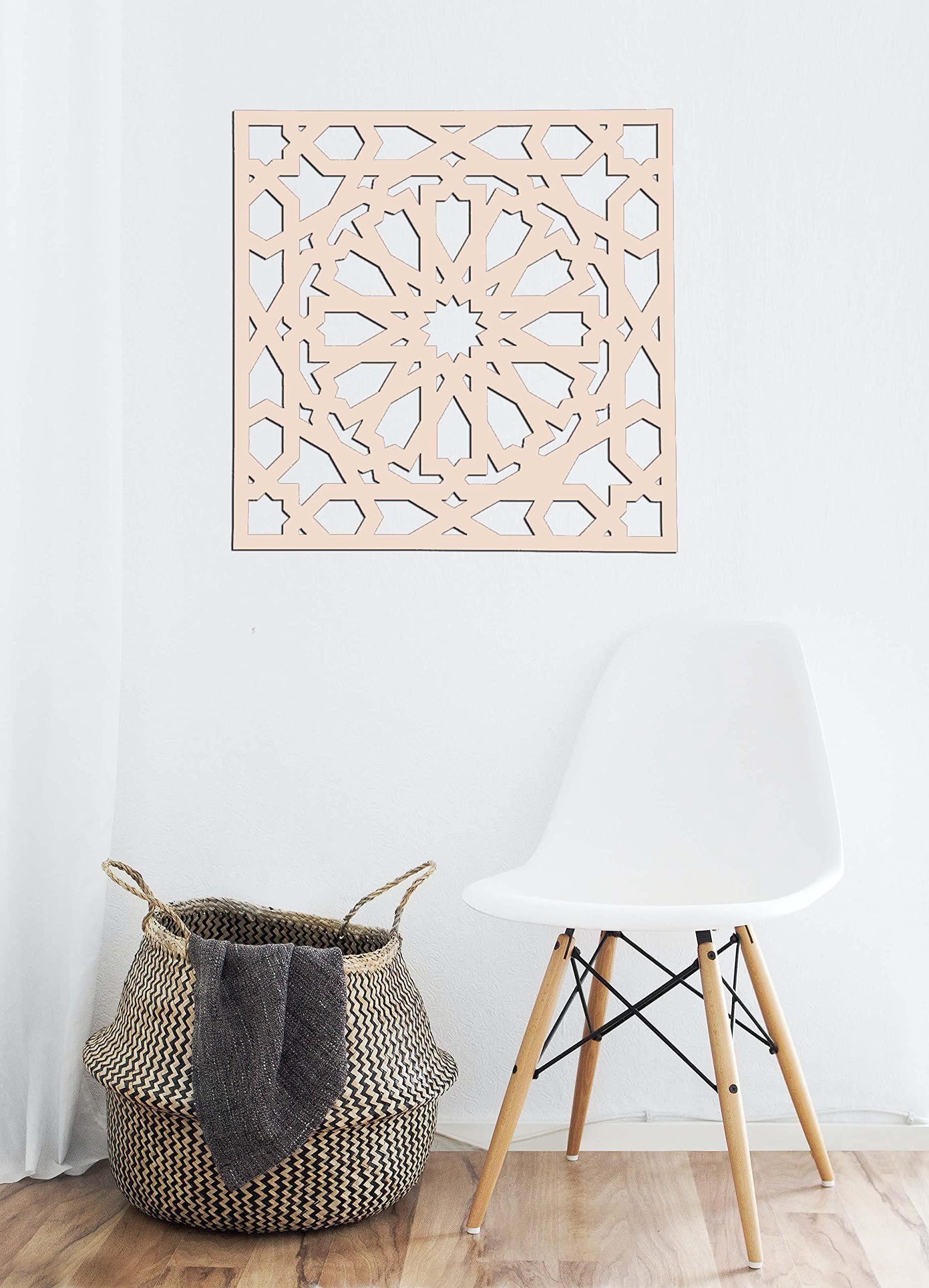 Haoser Birch Ply-3mm Wooden Panel for Room Divider/Partition, Wall Decor Pack of 1 Geometric Laser Cut Carved Panel  (Panle-7) - Haoser