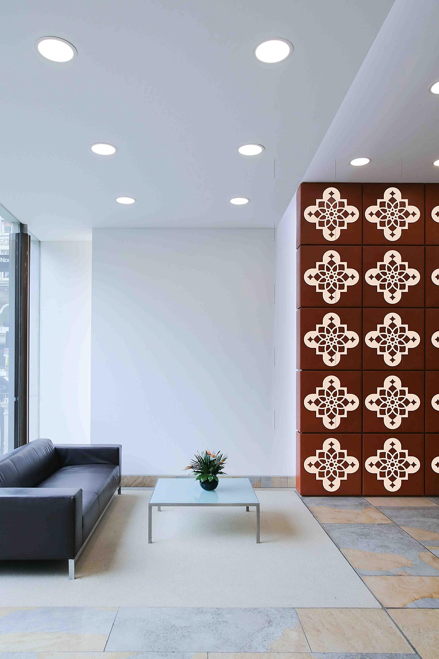 Haoser Pack of 1 Laser Cut Carved Panel for Room Partition/Divider Room, Wall Hanging (Square Panel-17) - Haoser