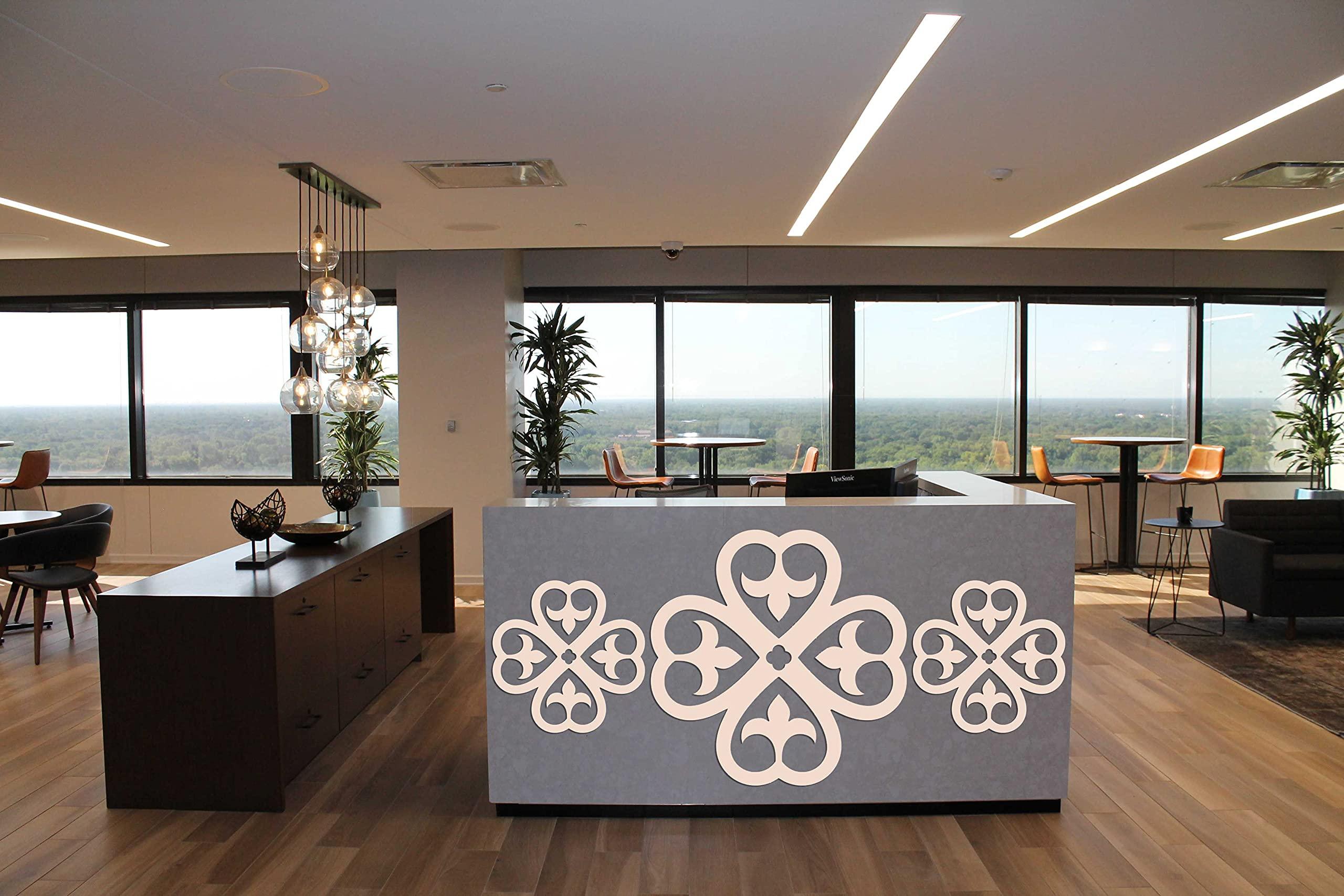 Haoser Home Décor Geometic Laser Cut Carved Panel for Living Room, Windows, Room Partition (Square Panel-11) - Haoser