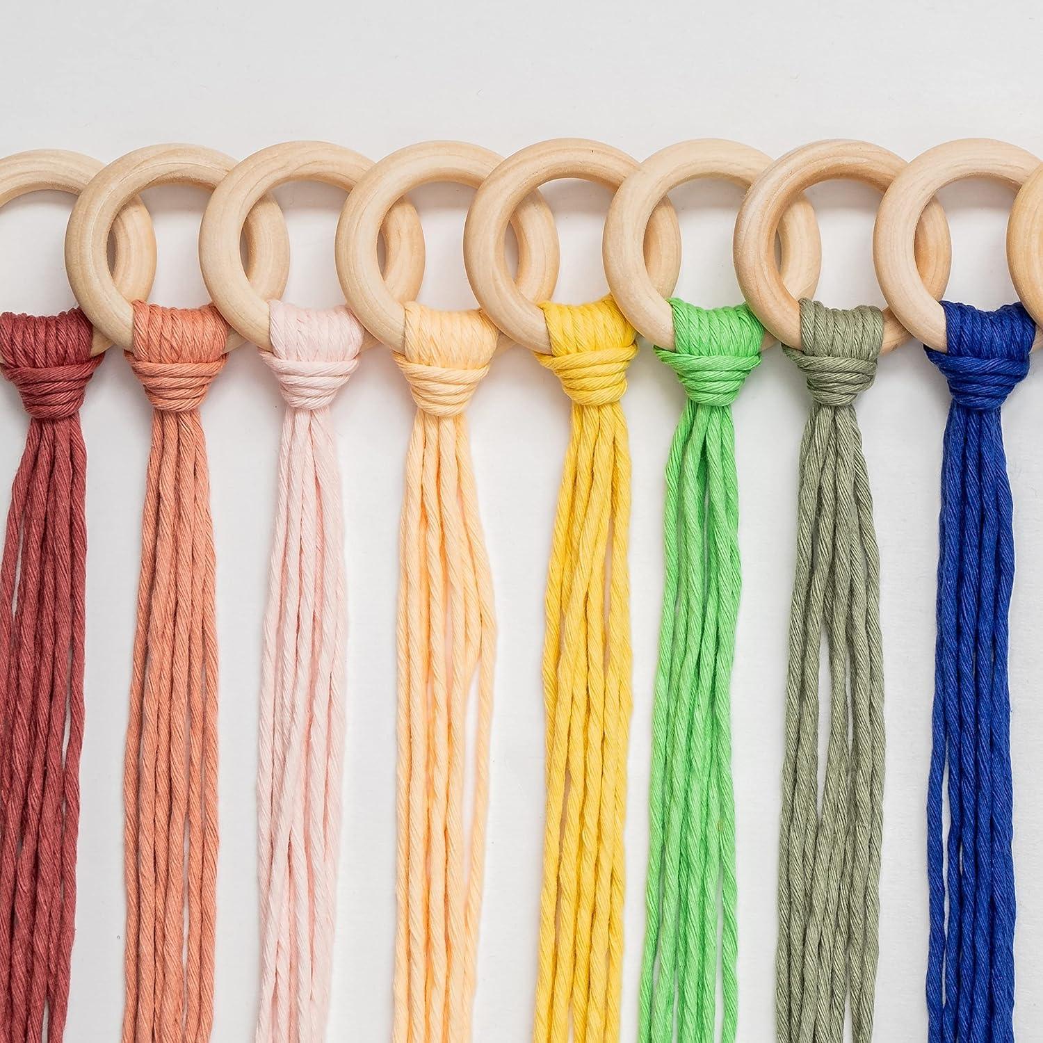 Haoser 10 Pcs 3 Inch DIY Natural Wood Rings for Crafts