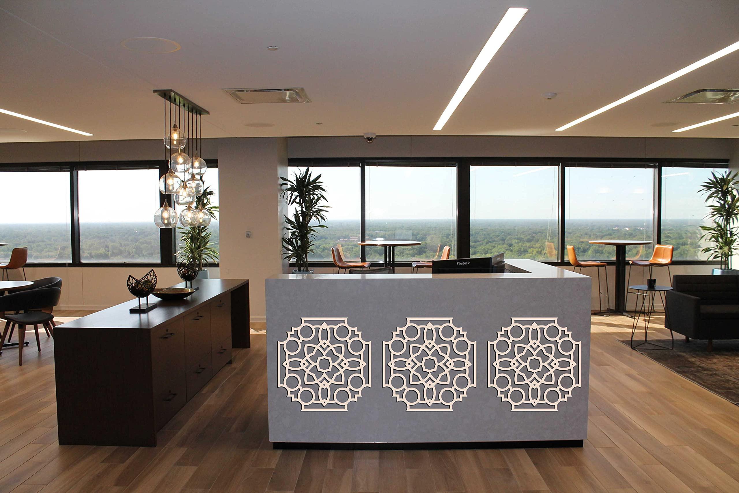 Haoser Birch Ply-3mm Wooden Panel for Room Divider/Partition, Wall Decor Pack of 1 Geometric Laser Cut Carved Panel  (Panle-14) - Haoser