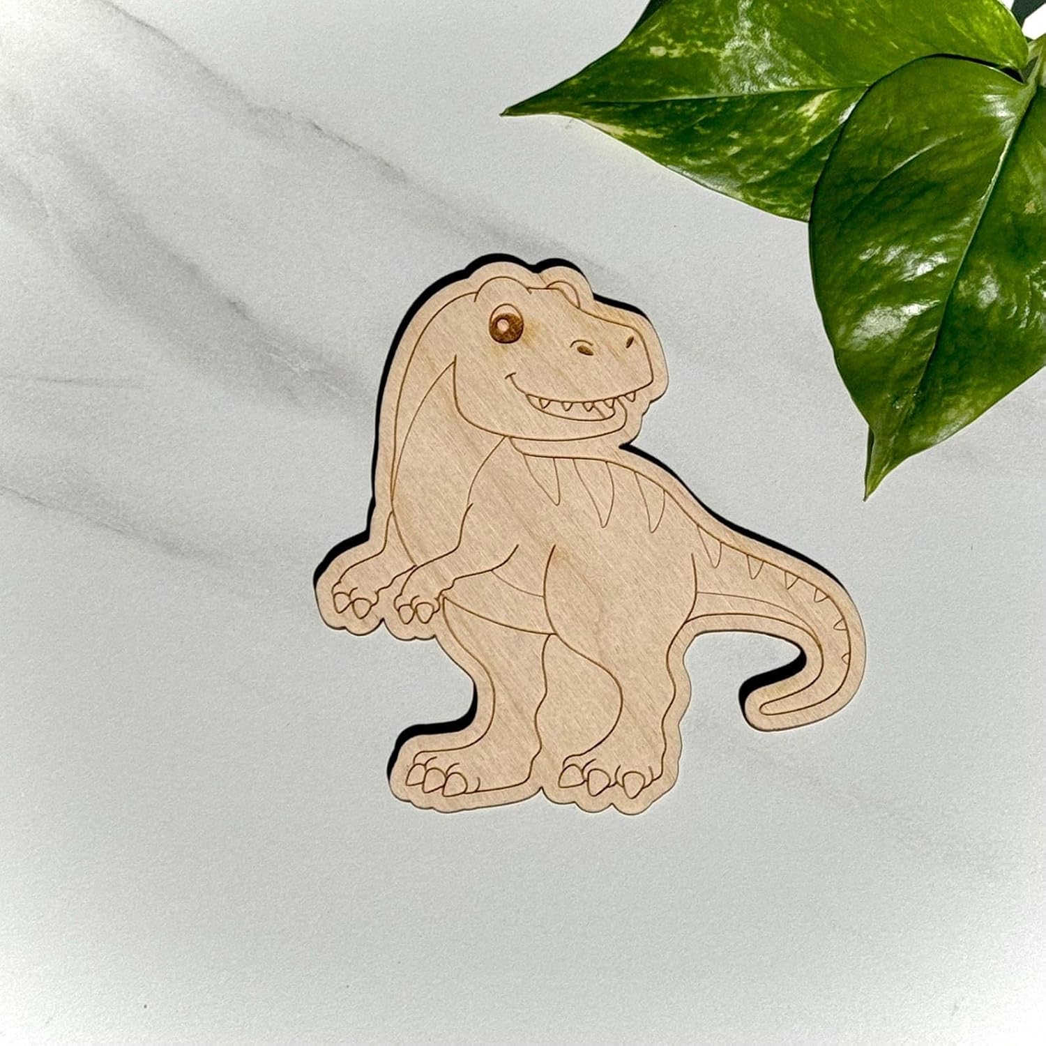 3 Pcs DIY Dinosaur Painting Kit for Kids | 5 Inch MDF Wooden Craft Shapes