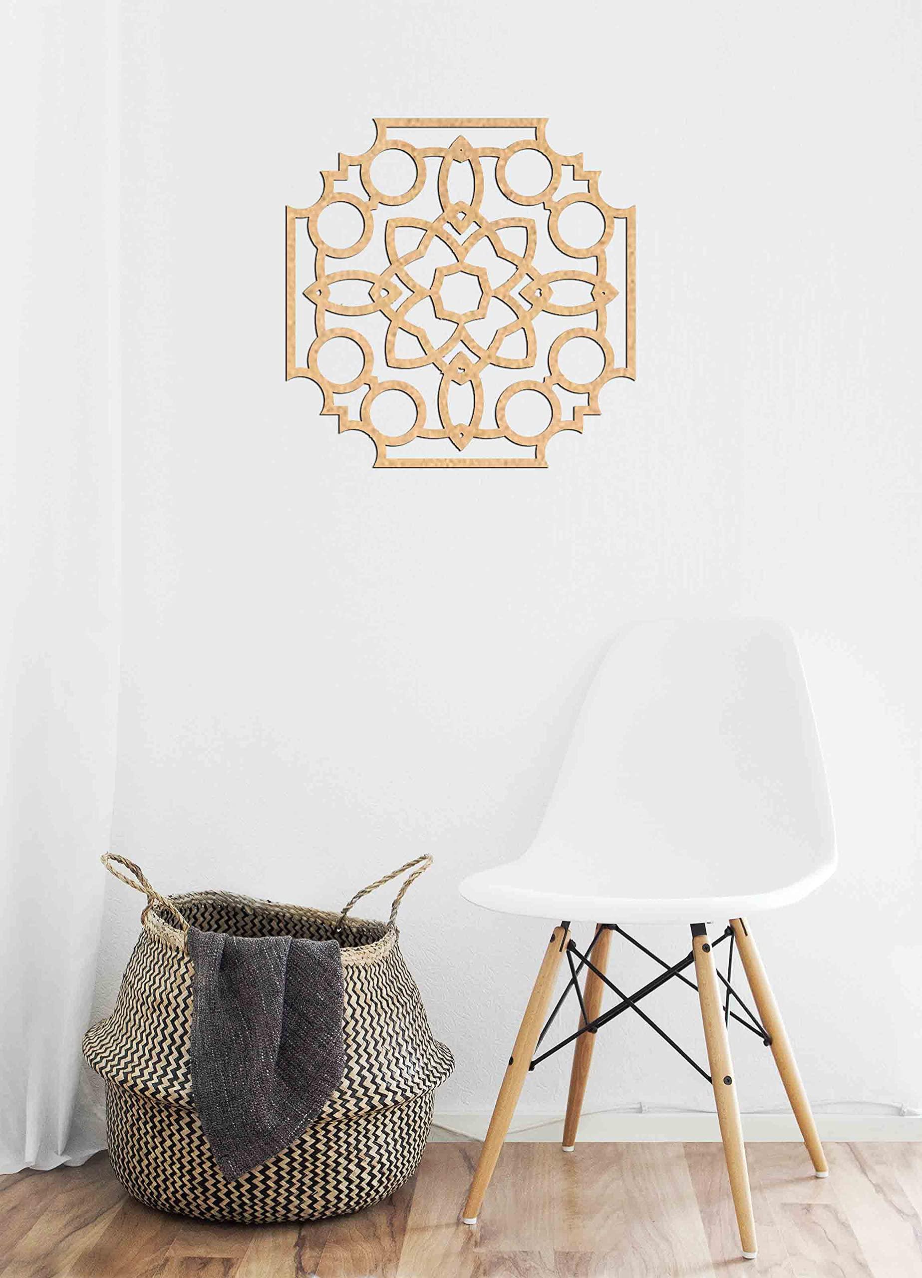 Haoser Birch Ply-3mm Wooden Panel for Room Divider/Partition, Wall Decor Pack of 1 Geometric Laser Cut Carved Panel  (Panle-14) - Haoser
