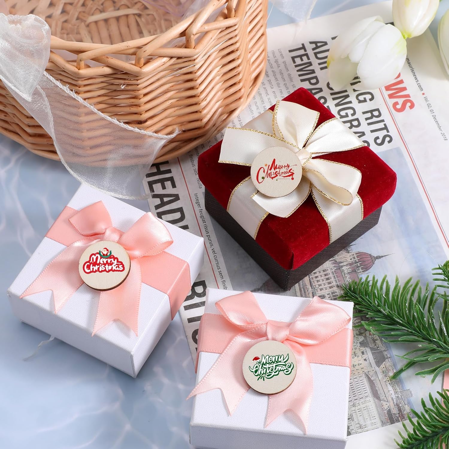 100 Pcs Round Wooden Discs, Unfinished Wood Slices for Crafts Small Wood Slices Blank Natural Wooden Cutout