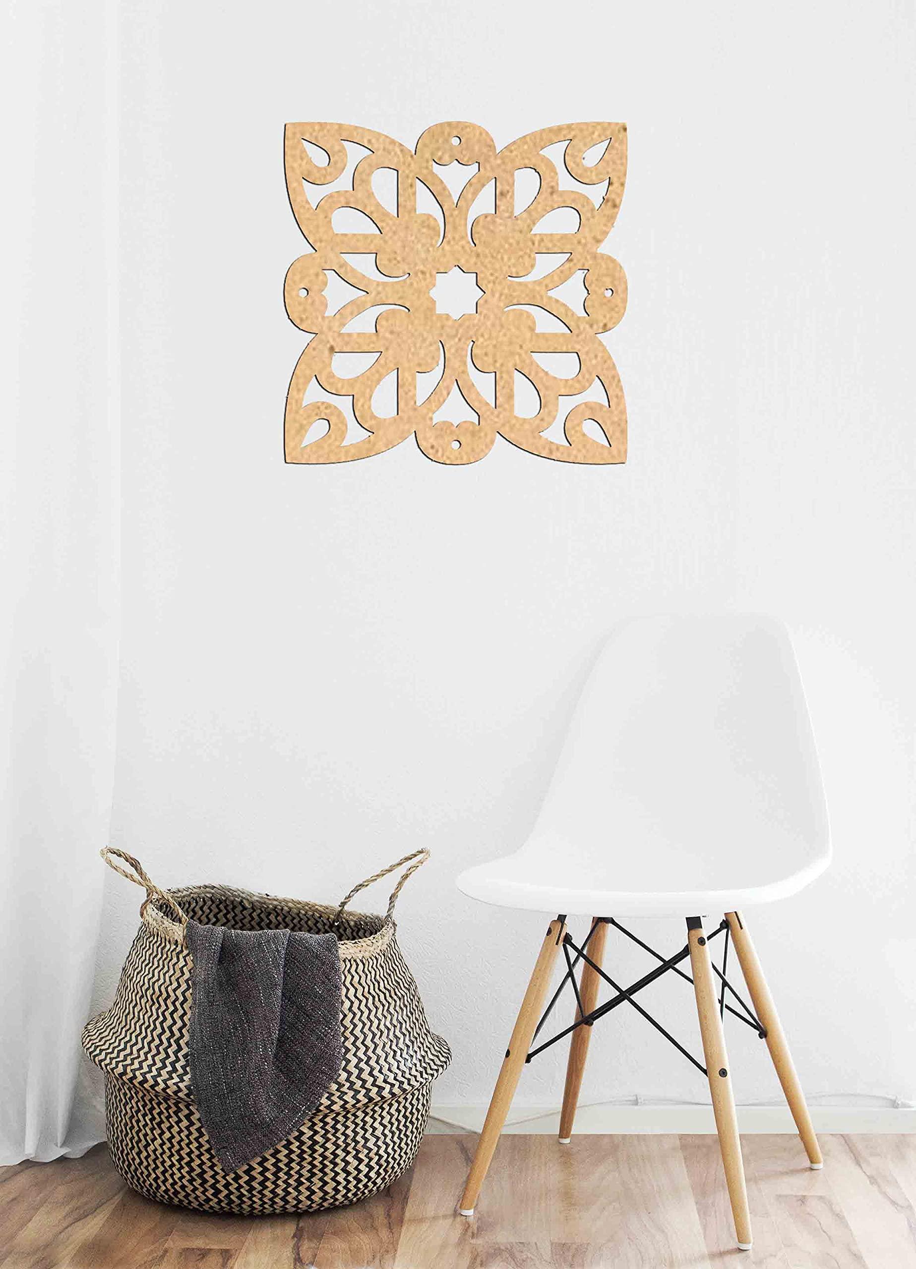 Haoser Birch Ply-3mm Wooden Panel for Room Divider/Partition, Wall Decor Pack of 1 Geometric Laser Cut Carved Panel  (Panle-15) - Haoser