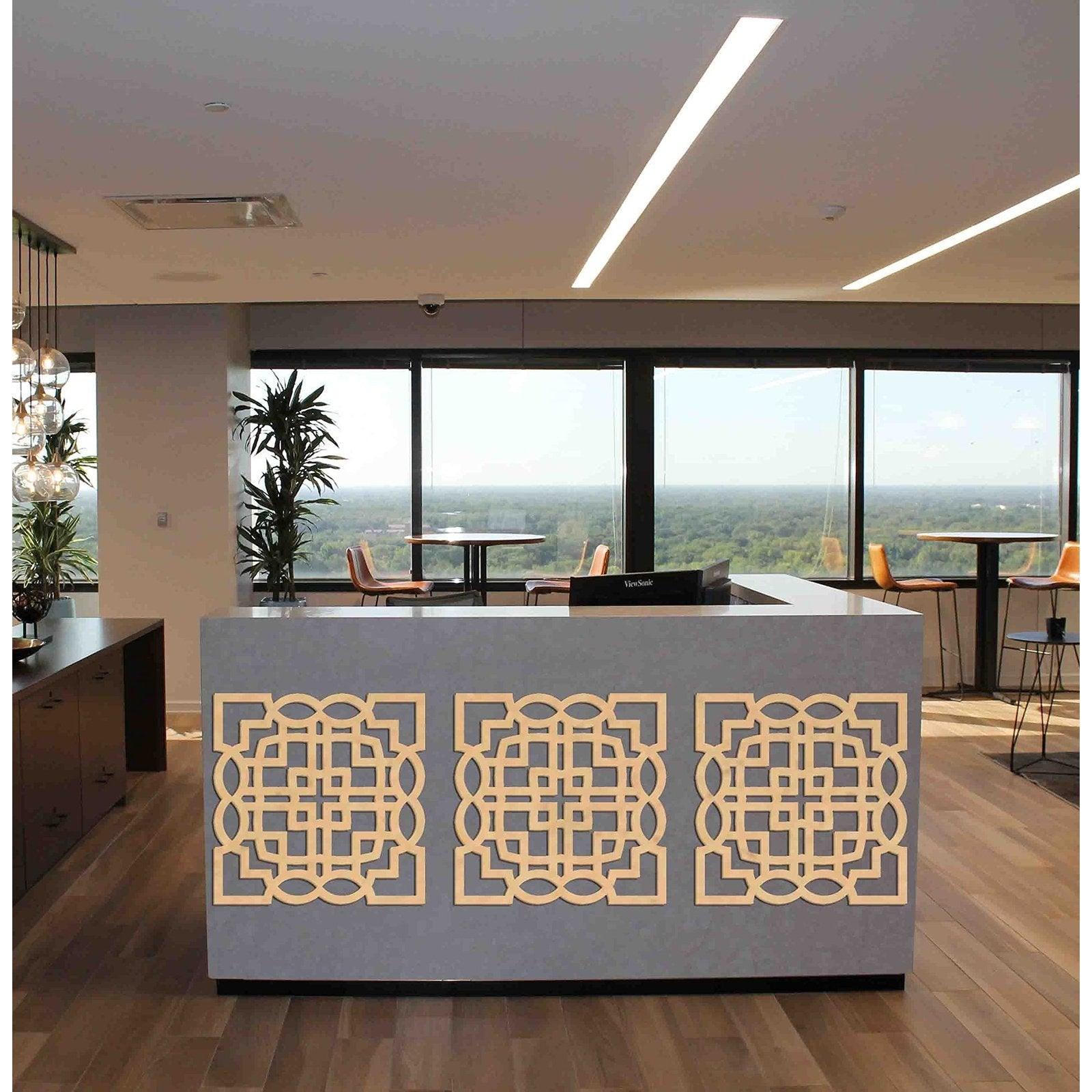 Haoser Birch Ply-3mm Wooden Panel for Room Divider/Partition, Wall Decor Pack of 1 Geometric Laser Cut Carved Panel  (Panle-6) - Haoser