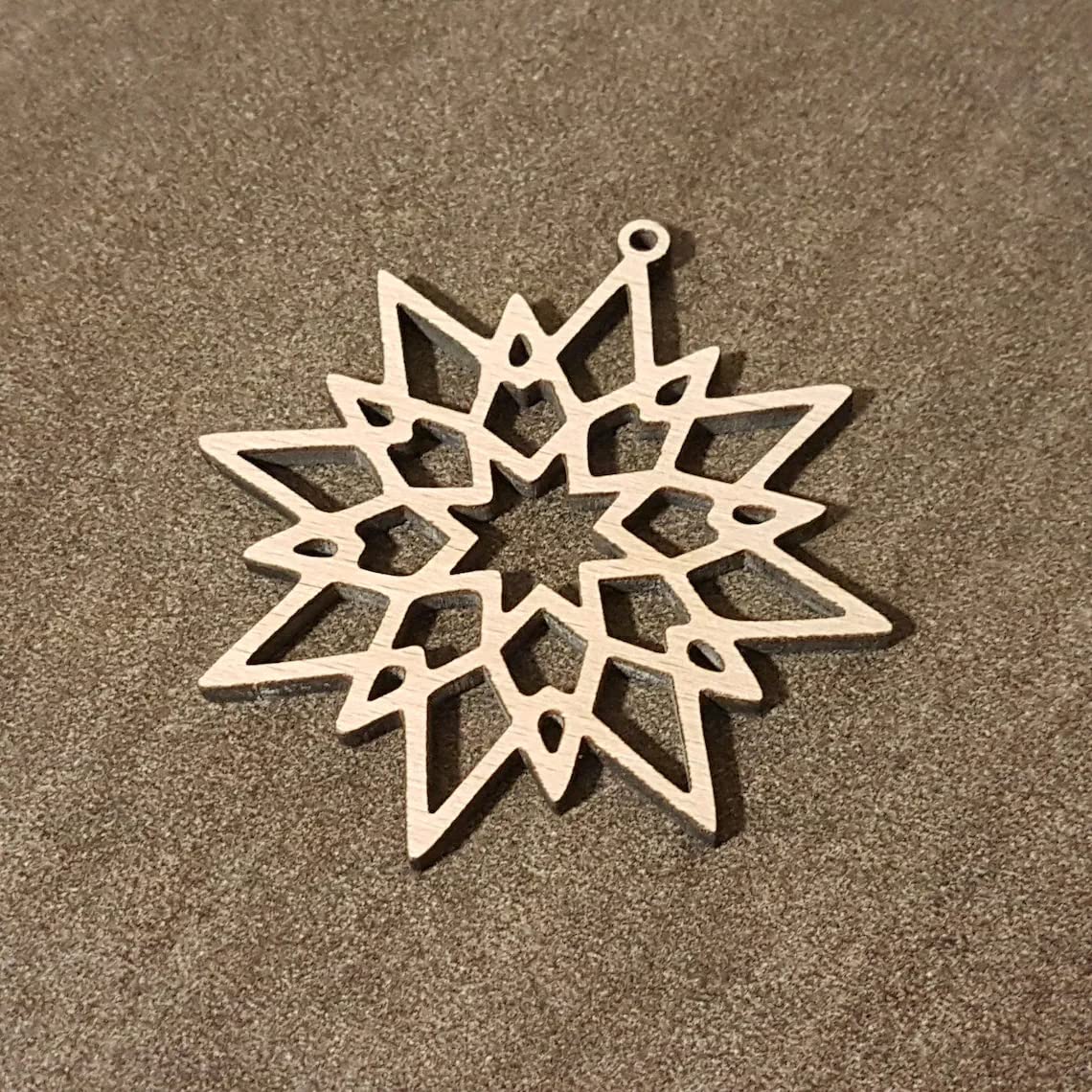 Haoser Wooden Christmas Ornament Cutout for Christmas Decoration Hanger Pack of 15