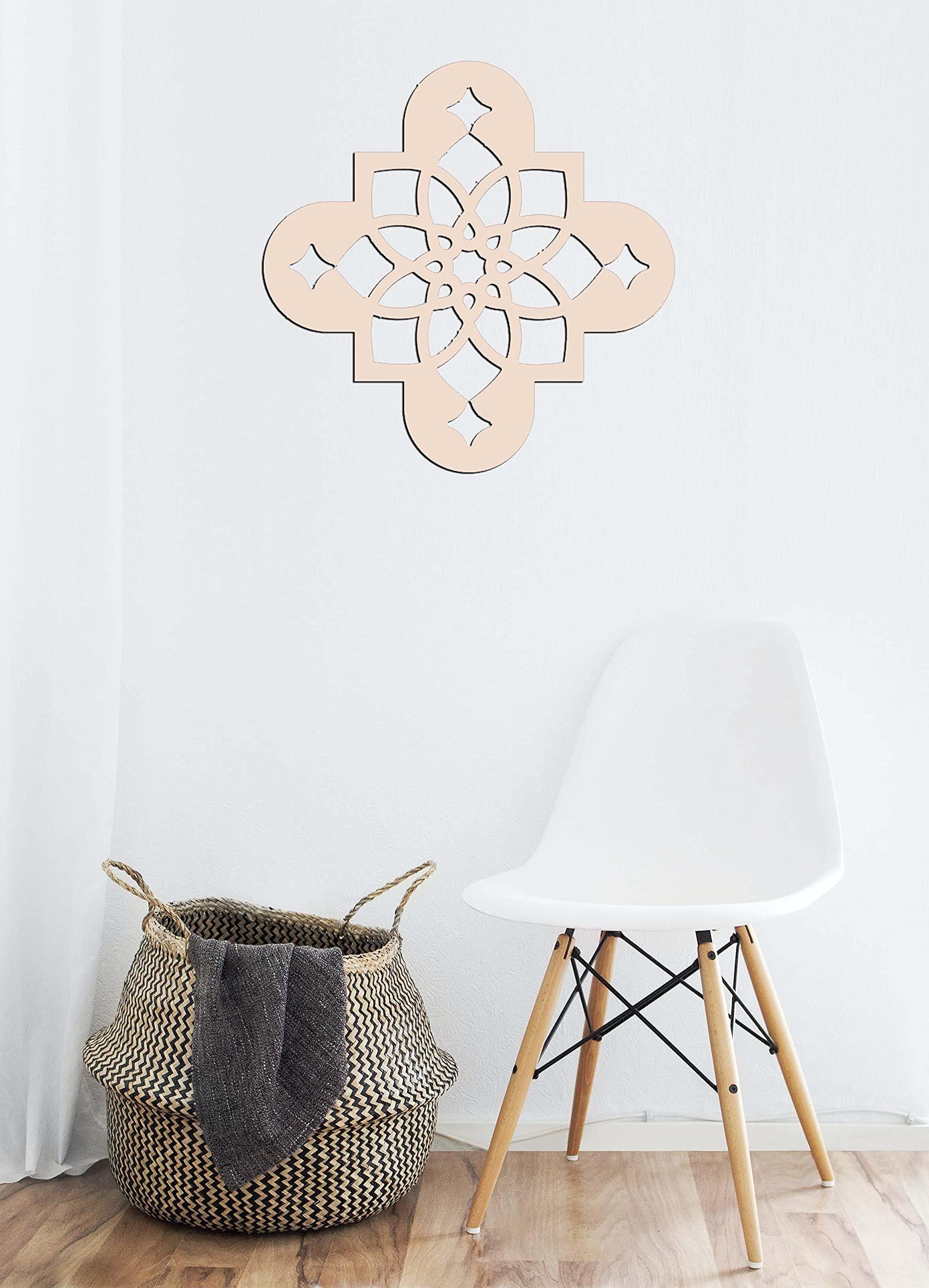 Haoser Pack of 1 Laser Cut Carved Panel for Room Partition/Divider Room, Wall Hanging (Square Panel-17) - Haoser