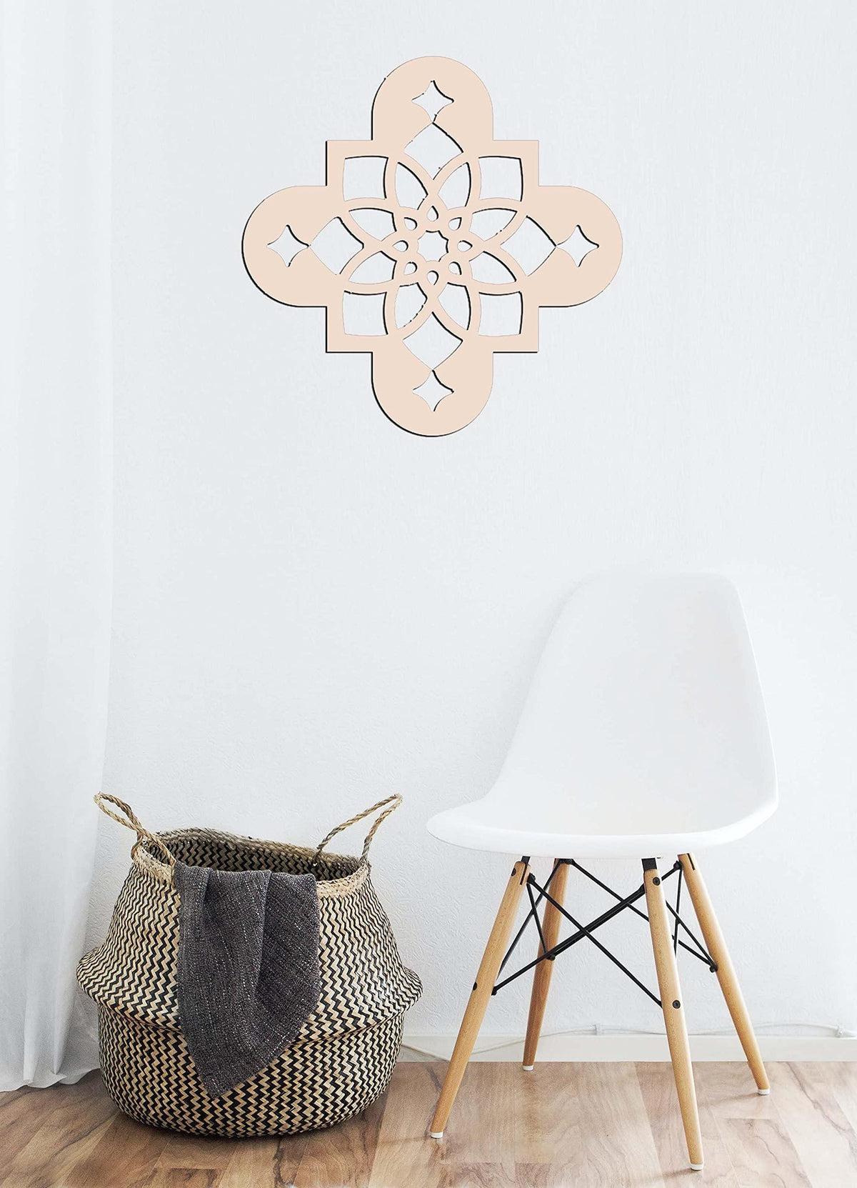 Haoser Birch Ply-3mm Wooden Panel for Room Divider/Partition, Wall Decor Pack of 1 Geometric Laser Cut Carved Panel  (Panle-17) - Haoser
