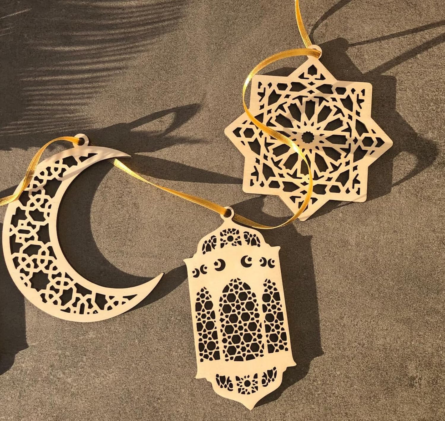 Pack of 6 Ramadan Decorations – Islamic Table & Wall Decor, 10 CM | Premium Pine MDF | Ramadan Kareem Mubarak Decoration for Home, Office, | Ramazaan Decoration itmas | Eid Decor itmas