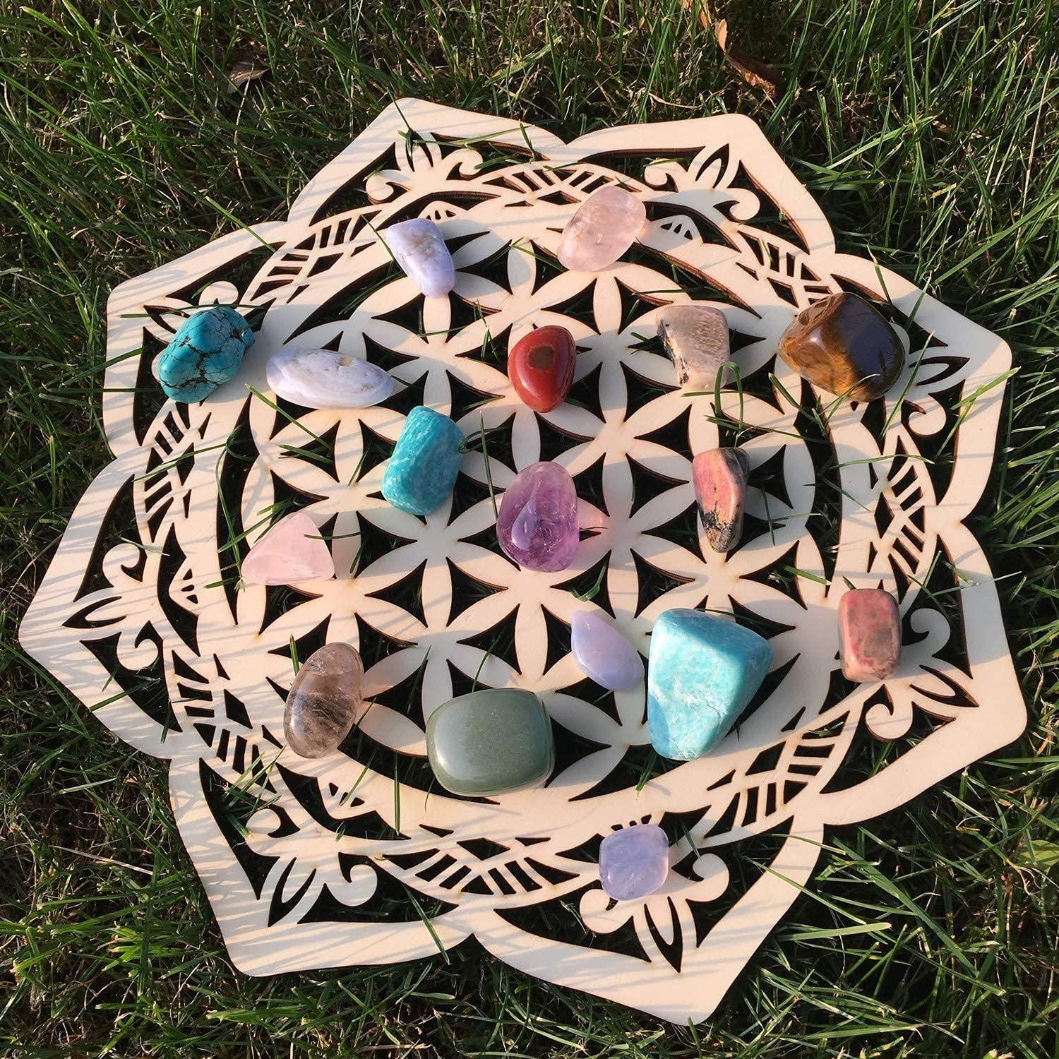 Curious Button Unfinished Wooden Geometry Wall Art Hanging Wall Sculpture Meditation Centerpiece for Home, Living Room, Yoga Wall Art, Wall Decor, Modern Wooden Wall (30 cm) - Haoser