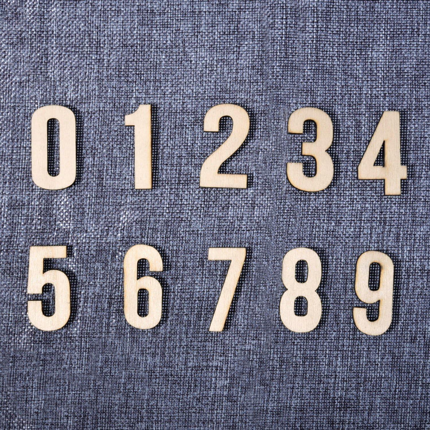 Haoser 124 Pieces Totally Wooden Capital Letter Wood Lower Case Letters Wooden Numbers for Arts Crafts DIY Decoration Displays|Blank Unfinished Wooden Letters for Crafts - Haoser