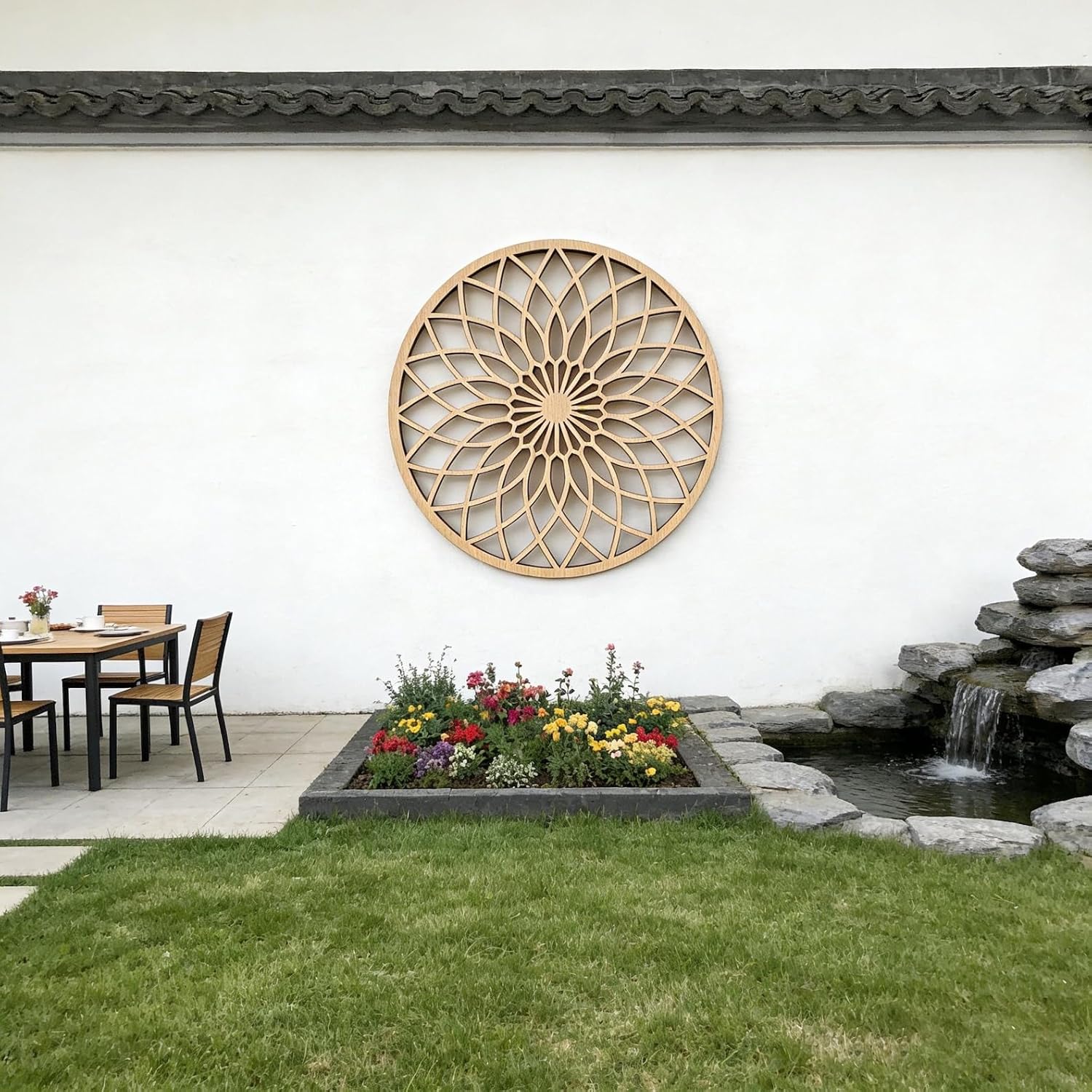 Handmade Geometric Wooden Mandala Wall Hanging | Minimalist Mandala
